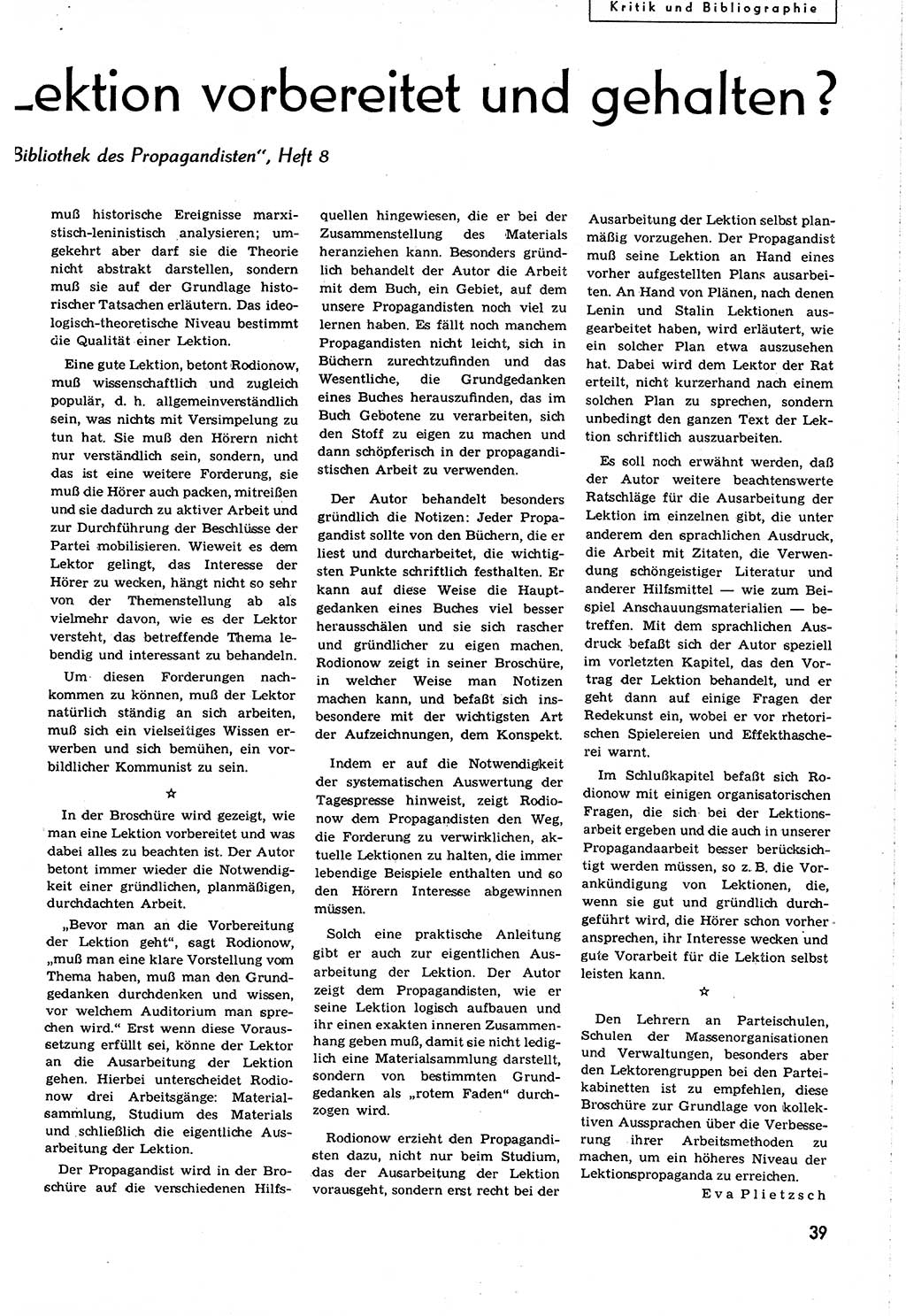 Neuer Weg (NW), Organ des Zentralkomitees (ZK) [Sozialistische Einheitspartei Deutschlands (SED)] für alle Parteiarbeiter, 8. Jahrgang [Deutsche Demokratische Republik (DDR)] 1953, Heft 17/39 (NW ZK SED DDR 1953, H. 17/39)