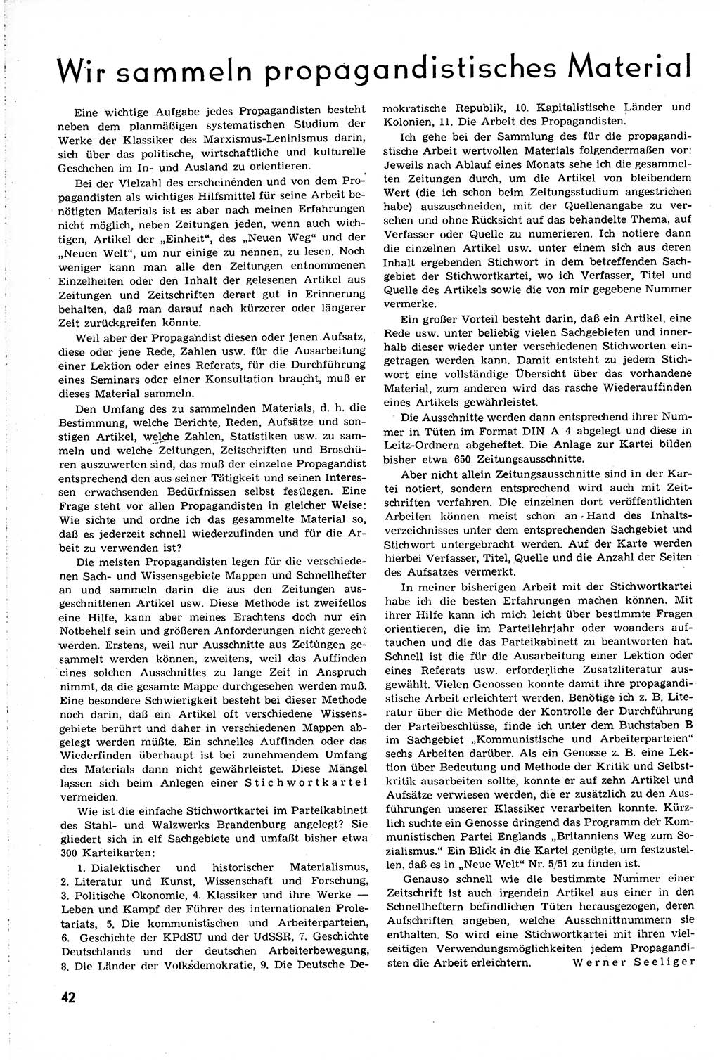 Neuer Weg (NW), Organ des Zentralkomitees (ZK) [Sozialistische Einheitspartei Deutschlands (SED)] für alle Parteiarbeiter, 8. Jahrgang [Deutsche Demokratische Republik (DDR)] 1953, Heft 17/42 (NW ZK SED DDR 1953, H. 17/42)