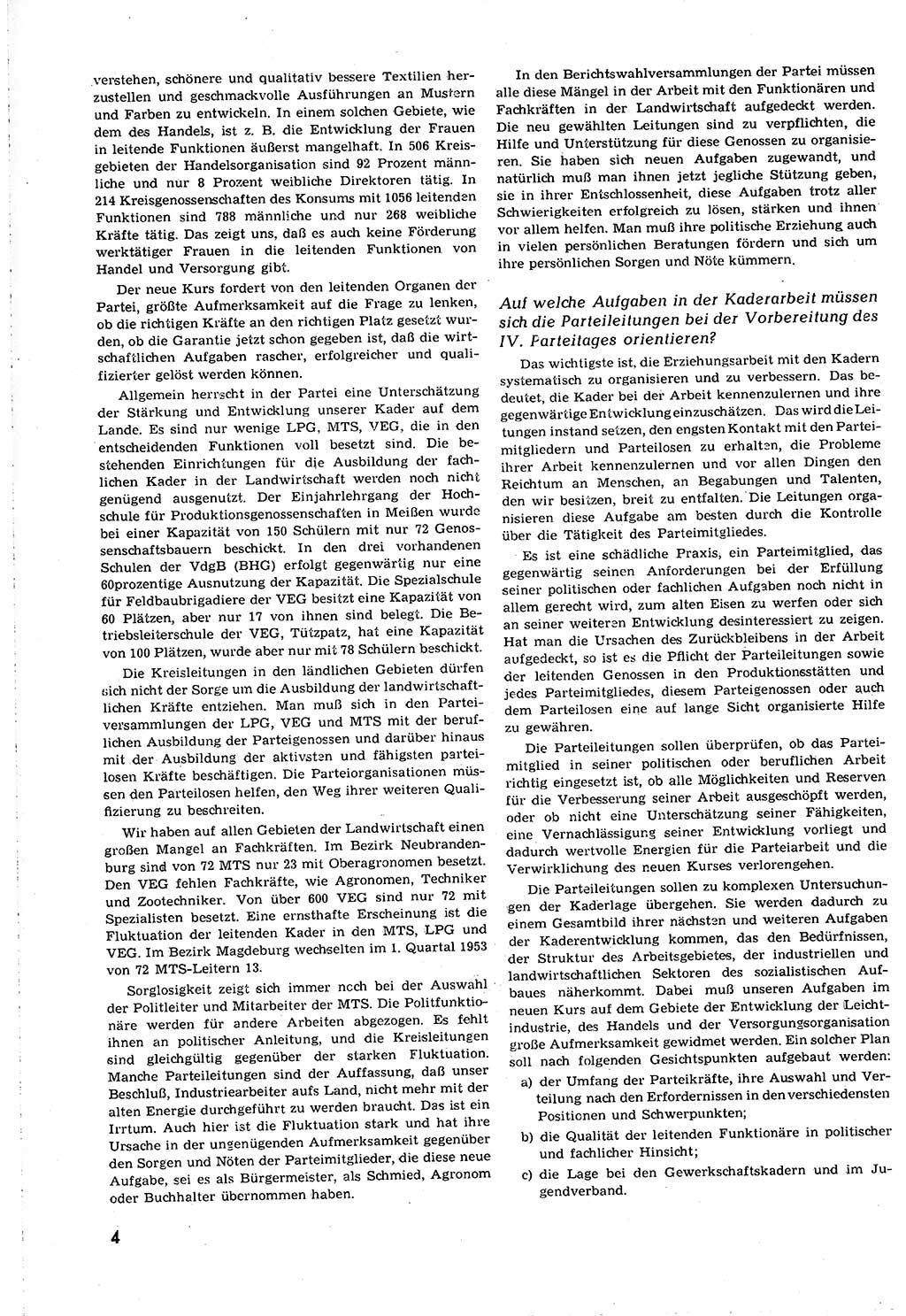 Neuer Weg (NW), Organ des Zentralkomitees (ZK) [Sozialistische Einheitspartei Deutschlands (SED)] für alle Parteiarbeiter, 8. Jahrgang [Deutsche Demokratische Republik (DDR)] 1953, Heft 18/4 (NW ZK SED DDR 1953, H. 18/4)