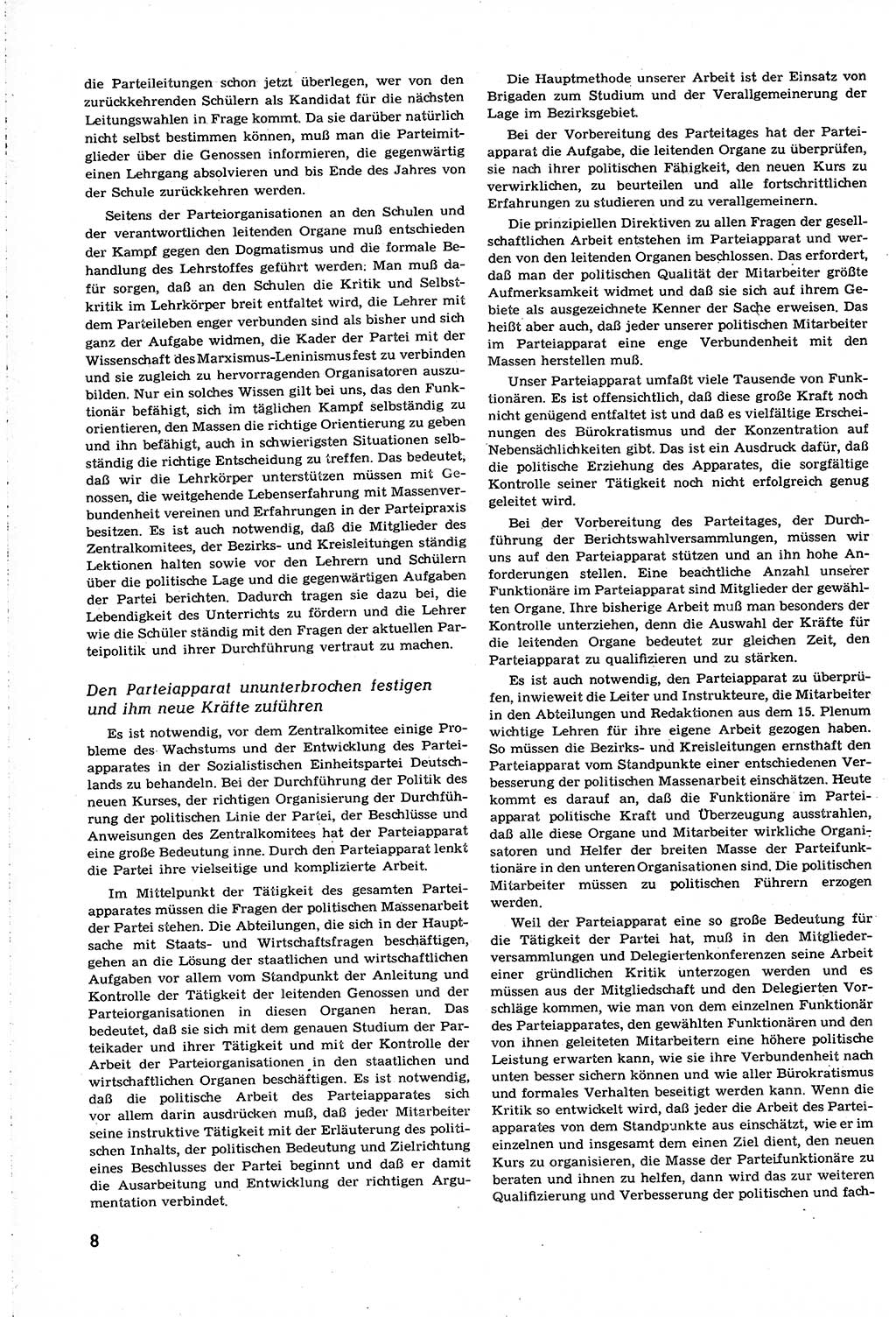 Neuer Weg (NW), Organ des Zentralkomitees (ZK) [Sozialistische Einheitspartei Deutschlands (SED)] für alle Parteiarbeiter, 8. Jahrgang [Deutsche Demokratische Republik (DDR)] 1953, Heft 18/8 (NW ZK SED DDR 1953, H. 18/8)