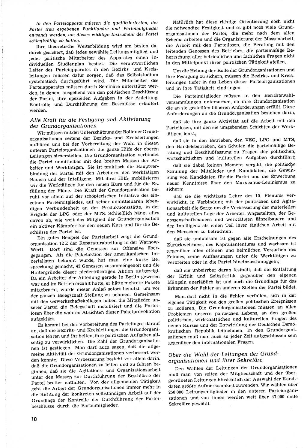 Neuer Weg (NW), Organ des Zentralkomitees (ZK) [Sozialistische Einheitspartei Deutschlands (SED)] für alle Parteiarbeiter, 8. Jahrgang [Deutsche Demokratische Republik (DDR)] 1953, Heft 18/10 (NW ZK SED DDR 1953, H. 18/10)