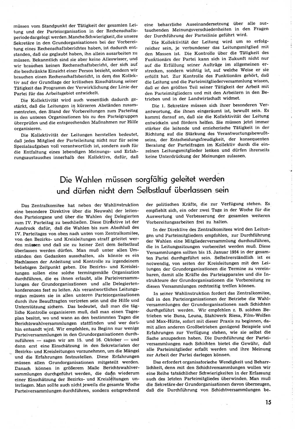 Neuer Weg (NW), Organ des Zentralkomitees (ZK) [Sozialistische Einheitspartei Deutschlands (SED)] für alle Parteiarbeiter, 8. Jahrgang [Deutsche Demokratische Republik (DDR)] 1953, Heft 18/15 (NW ZK SED DDR 1953, H. 18/15)