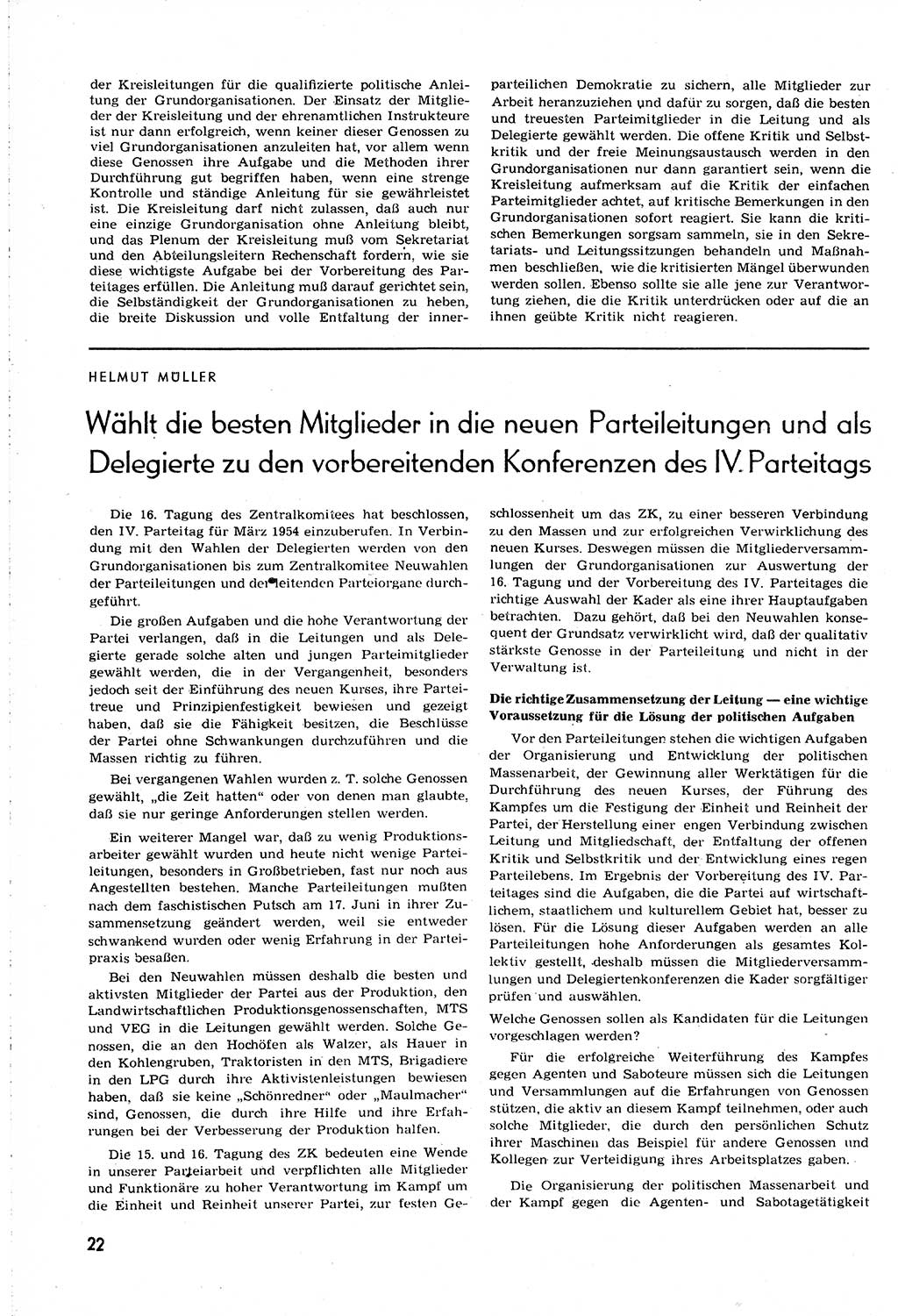 Neuer Weg (NW), Organ des Zentralkomitees (ZK) [Sozialistische Einheitspartei Deutschlands (SED)] für alle Parteiarbeiter, 8. Jahrgang [Deutsche Demokratische Republik (DDR)] 1953, Heft 18/22 (NW ZK SED DDR 1953, H. 18/22)