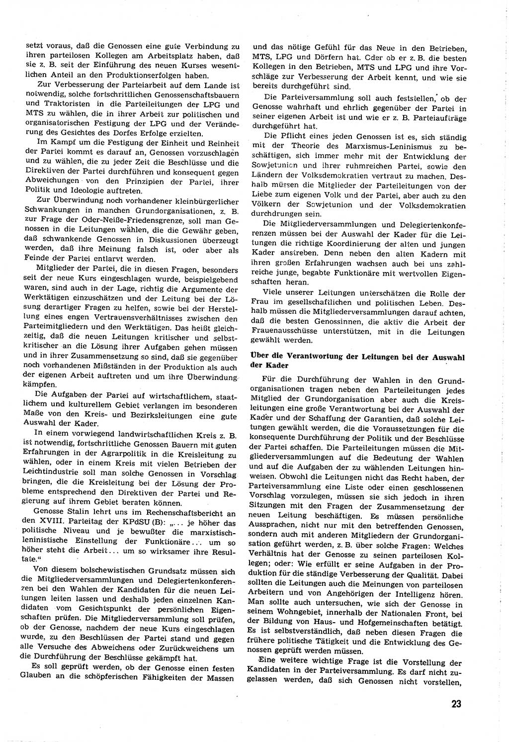 Neuer Weg (NW), Organ des Zentralkomitees (ZK) [Sozialistische Einheitspartei Deutschlands (SED)] für alle Parteiarbeiter, 8. Jahrgang [Deutsche Demokratische Republik (DDR)] 1953, Heft 18/23 (NW ZK SED DDR 1953, H. 18/23)