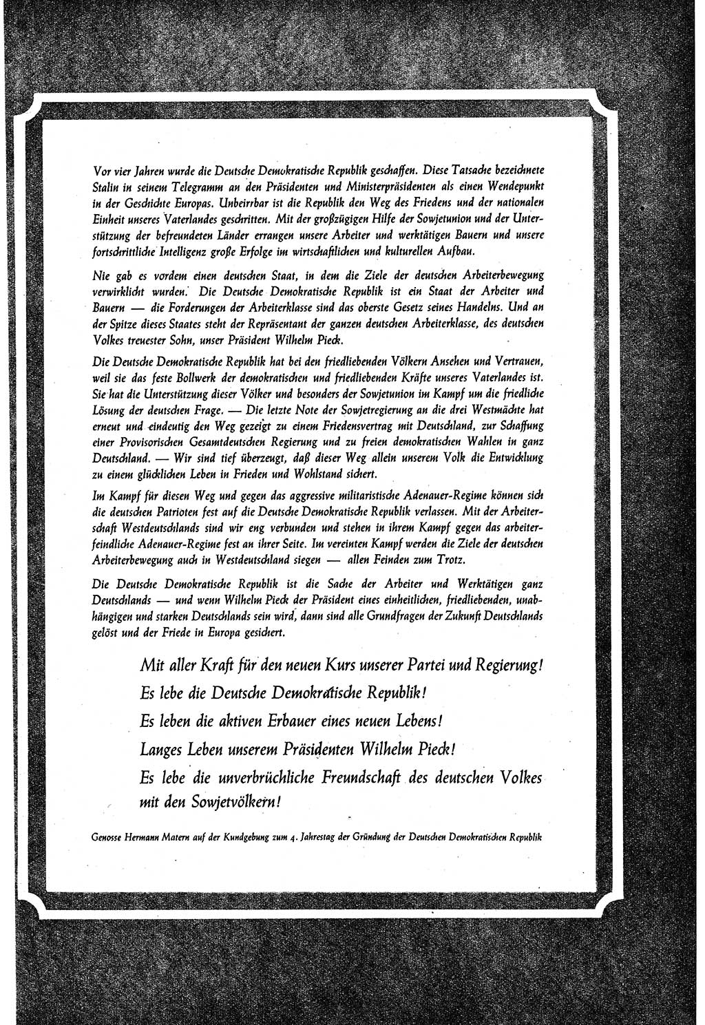 Neuer Weg (NW), Organ des Zentralkomitees (ZK) [Sozialistische Einheitspartei Deutschlands (SED)] für alle Parteiarbeiter, 8. Jahrgang [Deutsche Demokratische Republik (DDR)] 1953, Heft 19/1 (NW ZK SED DDR 1953, H. 19/1)