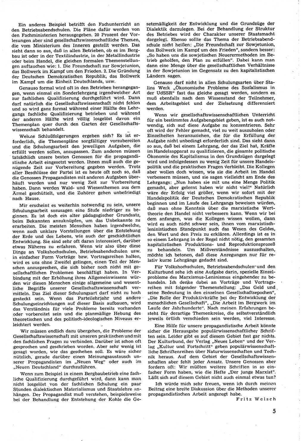 Neuer Weg (NW), Organ des Zentralkomitees (ZK) [Sozialistische Einheitspartei Deutschlands (SED)] für alle Parteiarbeiter, 8. Jahrgang [Deutsche Demokratische Republik (DDR)] 1953, Heft 19/5 (NW ZK SED DDR 1953, H. 19/5)