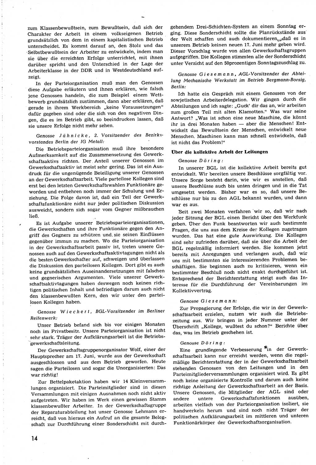 Neuer Weg (NW), Organ des Zentralkomitees (ZK) [Sozialistische Einheitspartei Deutschlands (SED)] für alle Parteiarbeiter, 8. Jahrgang [Deutsche Demokratische Republik (DDR)] 1953, Heft 19/14 (NW ZK SED DDR 1953, H. 19/14)