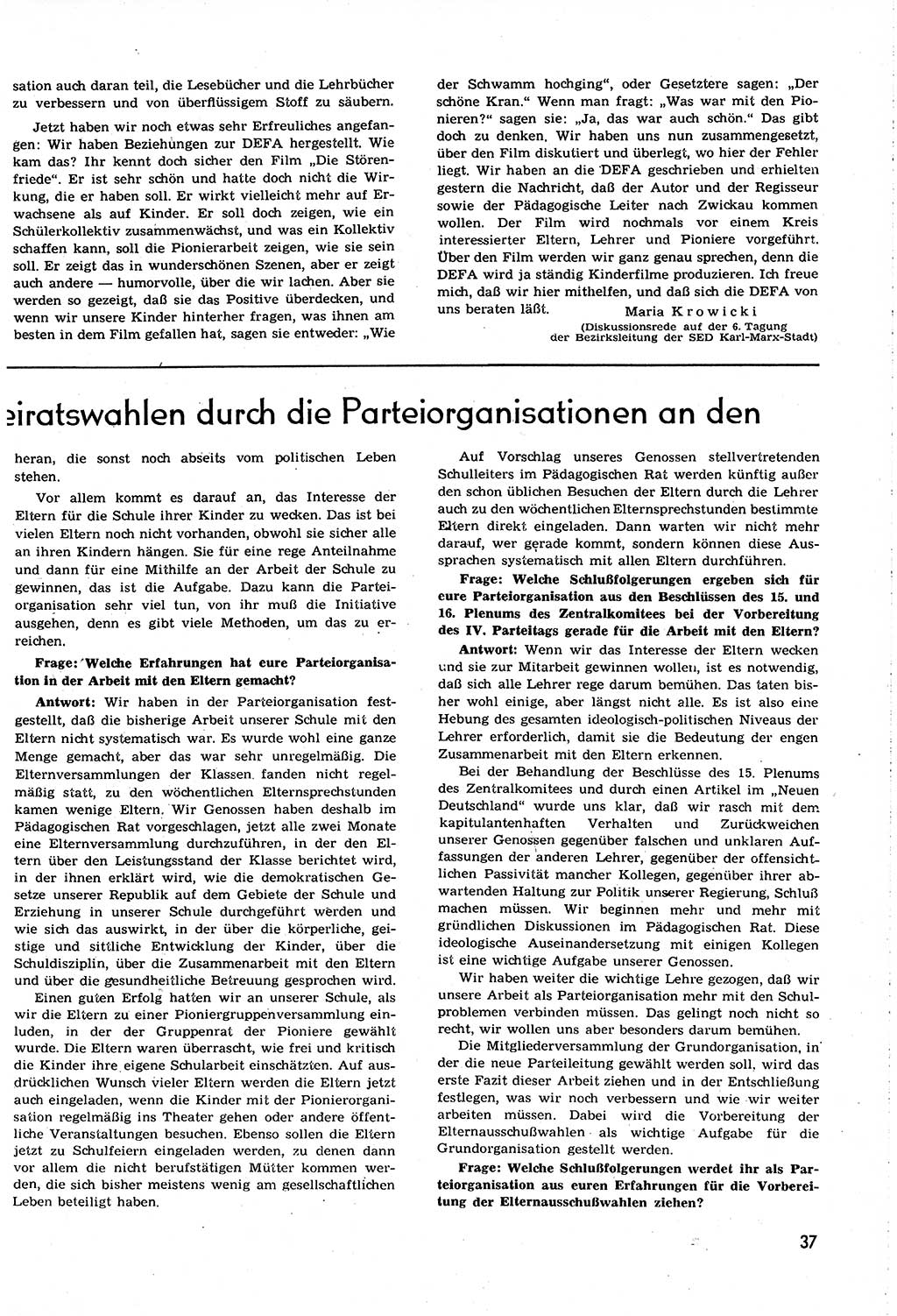 Neuer Weg (NW), Organ des Zentralkomitees (ZK) [Sozialistische Einheitspartei Deutschlands (SED)] für alle Parteiarbeiter, 8. Jahrgang [Deutsche Demokratische Republik (DDR)] 1953, Heft 19/37 (NW ZK SED DDR 1953, H. 19/37)