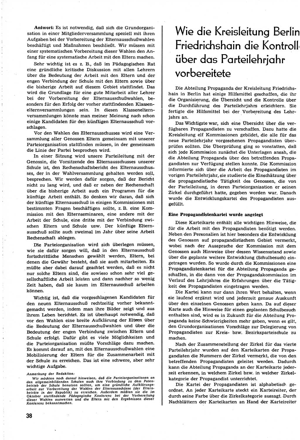 Neuer Weg (NW), Organ des Zentralkomitees (ZK) [Sozialistische Einheitspartei Deutschlands (SED)] für alle Parteiarbeiter, 8. Jahrgang [Deutsche Demokratische Republik (DDR)] 1953, Heft 19/38 (NW ZK SED DDR 1953, H. 19/38)