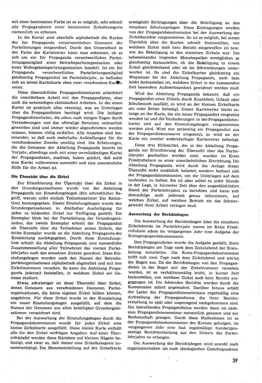 Neuer Weg (NW), Organ des Zentralkomitees (ZK) [Sozialistische Einheitspartei Deutschlands (SED)] für alle Parteiarbeiter, 8. Jahrgang [Deutsche Demokratische Republik (DDR)] 1953, Heft 19/39 (NW ZK SED DDR 1953, H. 19/39)