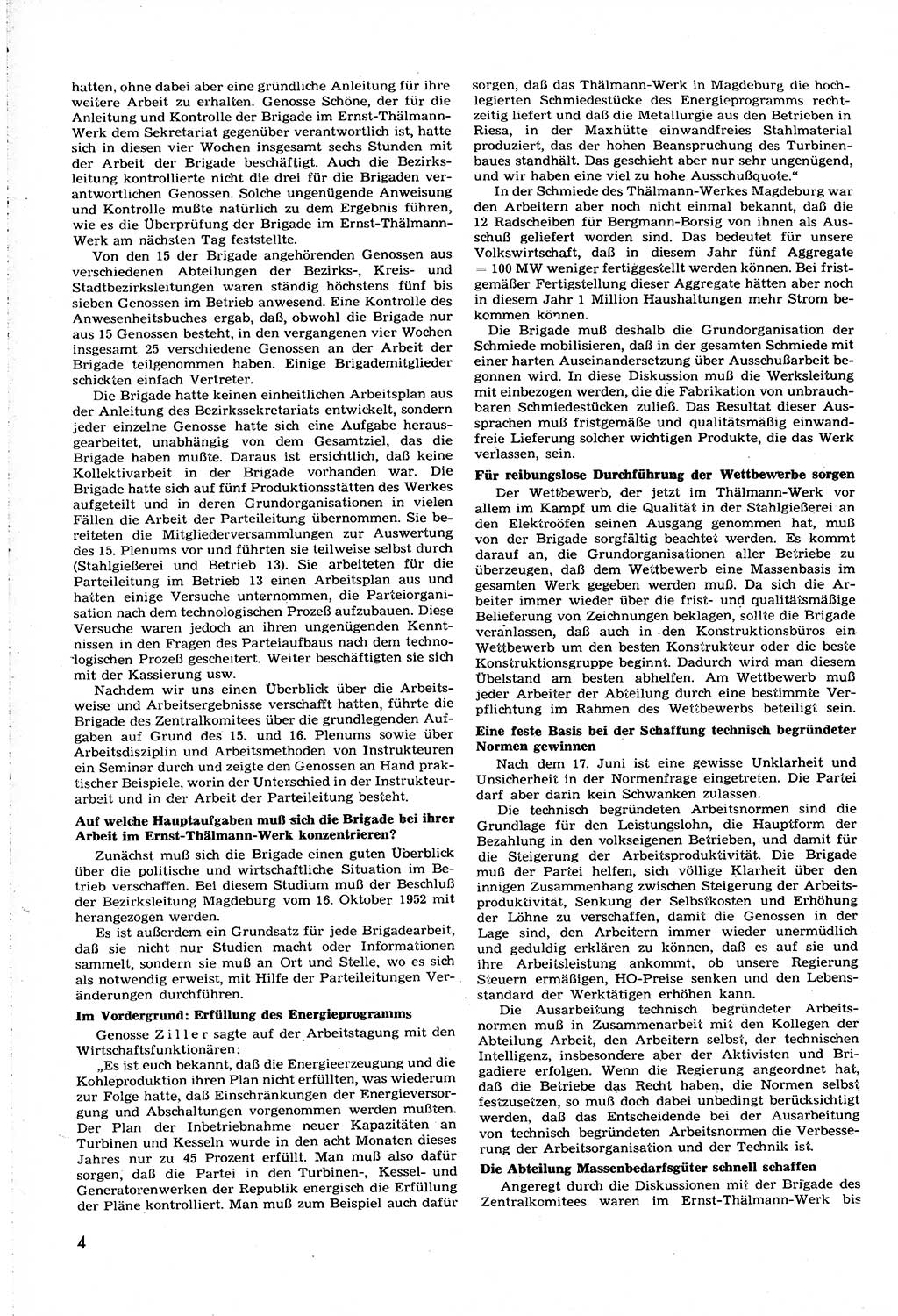 Neuer Weg (NW), Organ des Zentralkomitees (ZK) [Sozialistische Einheitspartei Deutschlands (SED)] für alle Parteiarbeiter, 8. Jahrgang [Deutsche Demokratische Republik (DDR)] 1953, Heft 20/4 (NW ZK SED DDR 1953, H. 20/4)