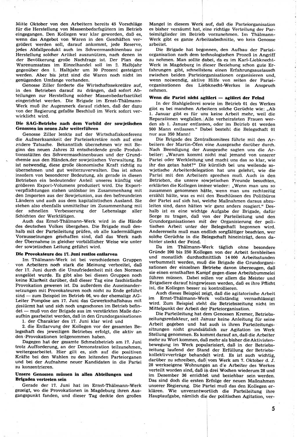 Neuer Weg (NW), Organ des Zentralkomitees (ZK) [Sozialistische Einheitspartei Deutschlands (SED)] für alle Parteiarbeiter, 8. Jahrgang [Deutsche Demokratische Republik (DDR)] 1953, Heft 20/5 (NW ZK SED DDR 1953, H. 20/5)