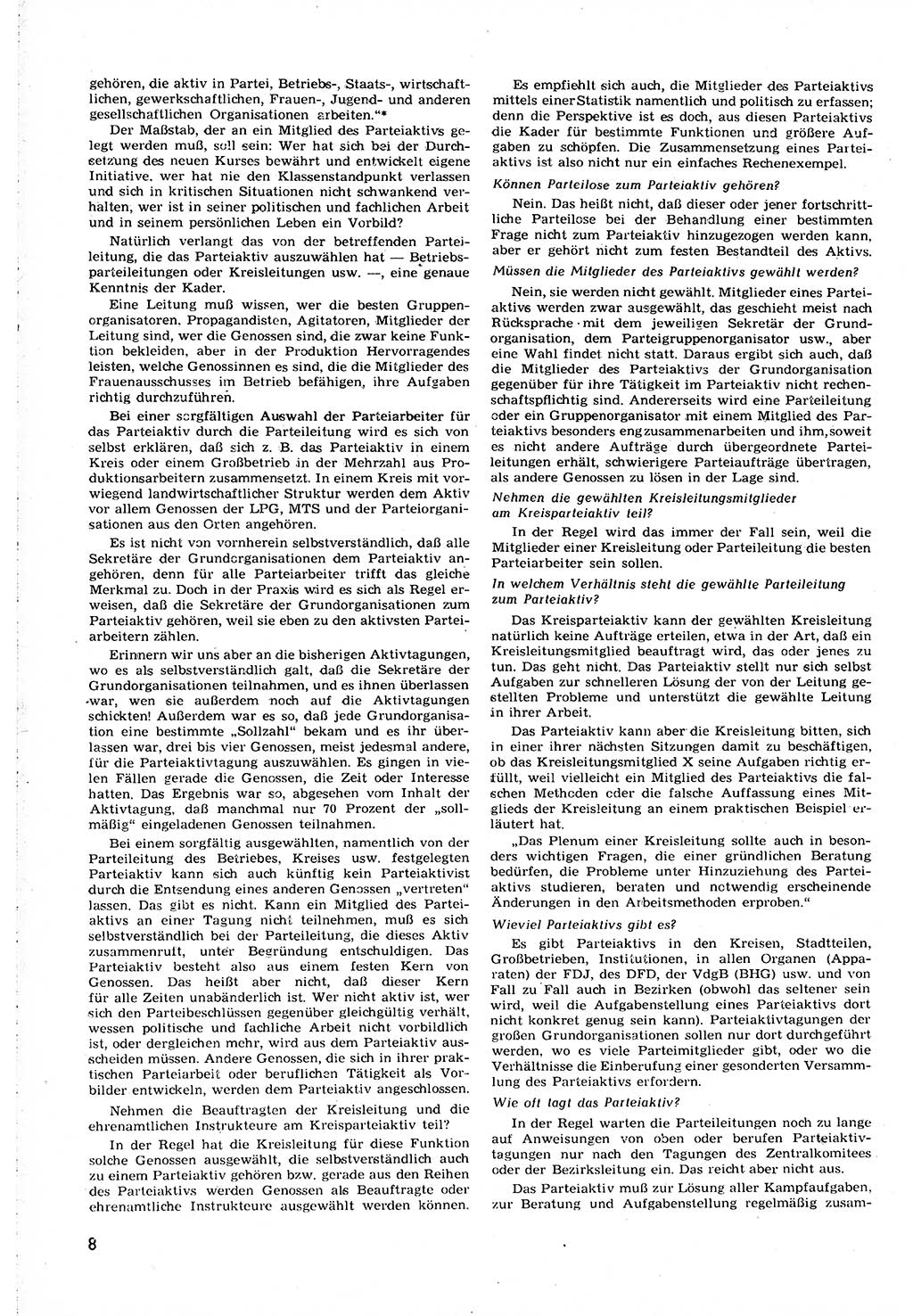 Neuer Weg (NW), Organ des Zentralkomitees (ZK) [Sozialistische Einheitspartei Deutschlands (SED)] für alle Parteiarbeiter, 8. Jahrgang [Deutsche Demokratische Republik (DDR)] 1953, Heft 20/8 (NW ZK SED DDR 1953, H. 20/8)
