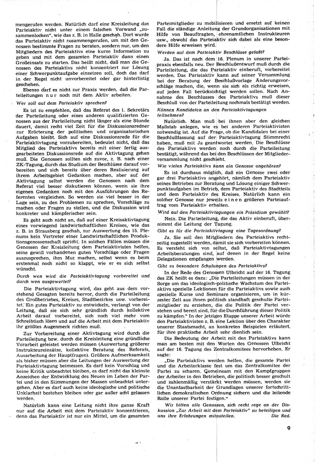 Neuer Weg (NW), Organ des Zentralkomitees (ZK) [Sozialistische Einheitspartei Deutschlands (SED)] für alle Parteiarbeiter, 8. Jahrgang [Deutsche Demokratische Republik (DDR)] 1953, Heft 20/9 (NW ZK SED DDR 1953, H. 20/9)