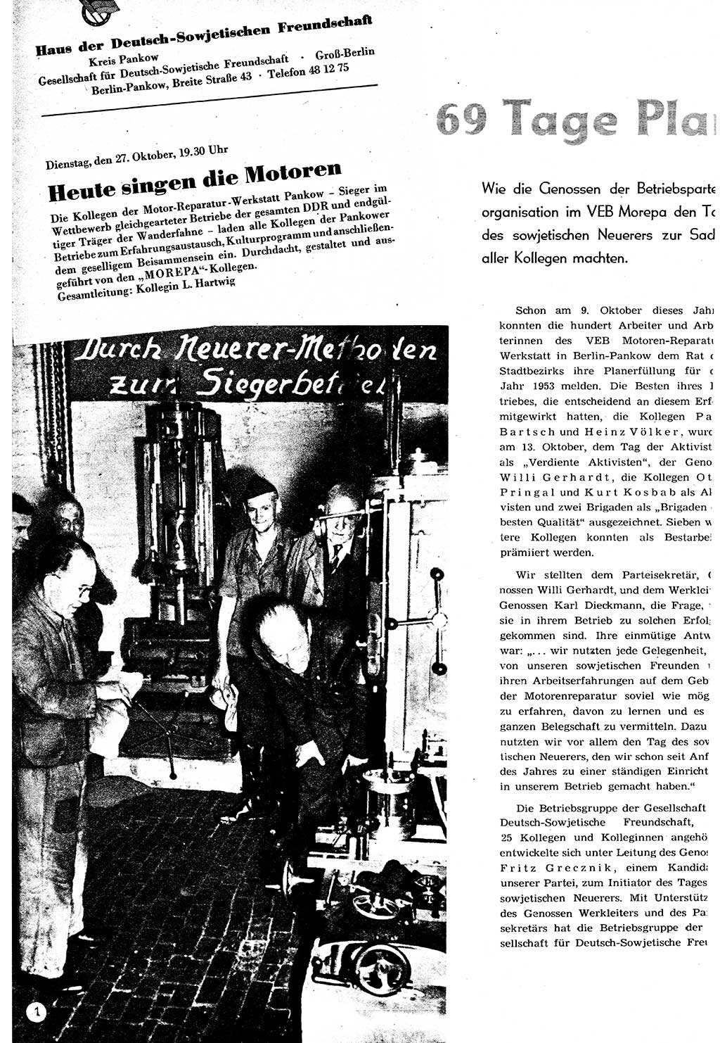 Neuer Weg (NW), Organ des Zentralkomitees (ZK) [Sozialistische Einheitspartei Deutschlands (SED)] für alle Parteiarbeiter, 8. Jahrgang [Deutsche Demokratische Republik (DDR)] 1953, Heft 20/10 (NW ZK SED DDR 1953, H. 20/10)