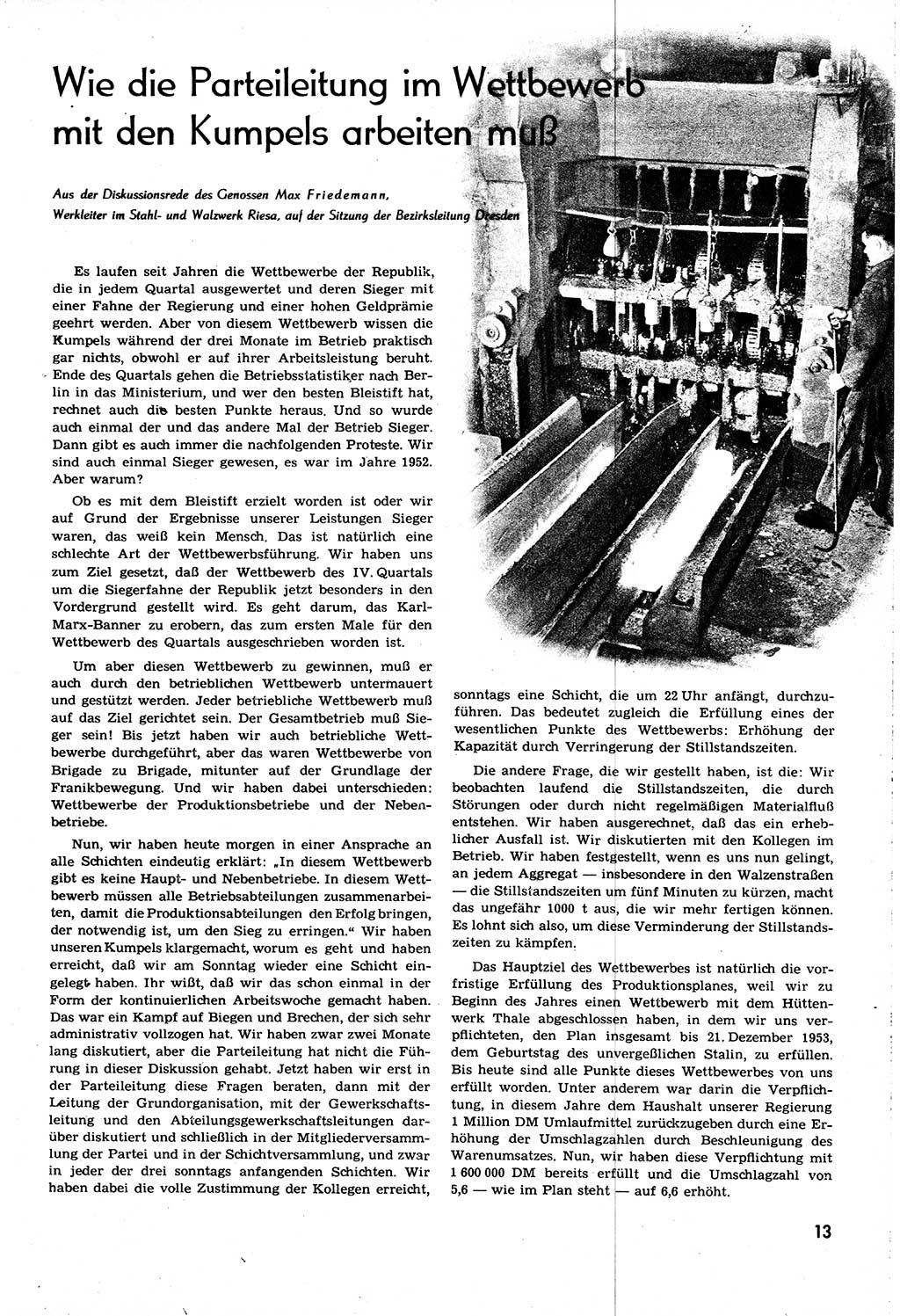 Neuer Weg (NW), Organ des Zentralkomitees (ZK) [Sozialistische Einheitspartei Deutschlands (SED)] für alle Parteiarbeiter, 8. Jahrgang [Deutsche Demokratische Republik (DDR)] 1953, Heft 20/13 (NW ZK SED DDR 1953, H. 20/13)