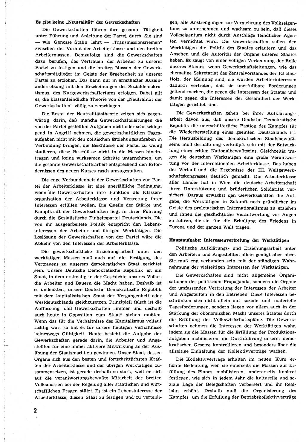Neuer Weg (NW), Organ des Zentralkomitees (ZK) [Sozialistische Einheitspartei Deutschlands (SED)] für alle Parteiarbeiter, 8. Jahrgang [Deutsche Demokratische Republik (DDR)] 1953, Heft 21/2 (NW ZK SED DDR 1953, H. 21/2)