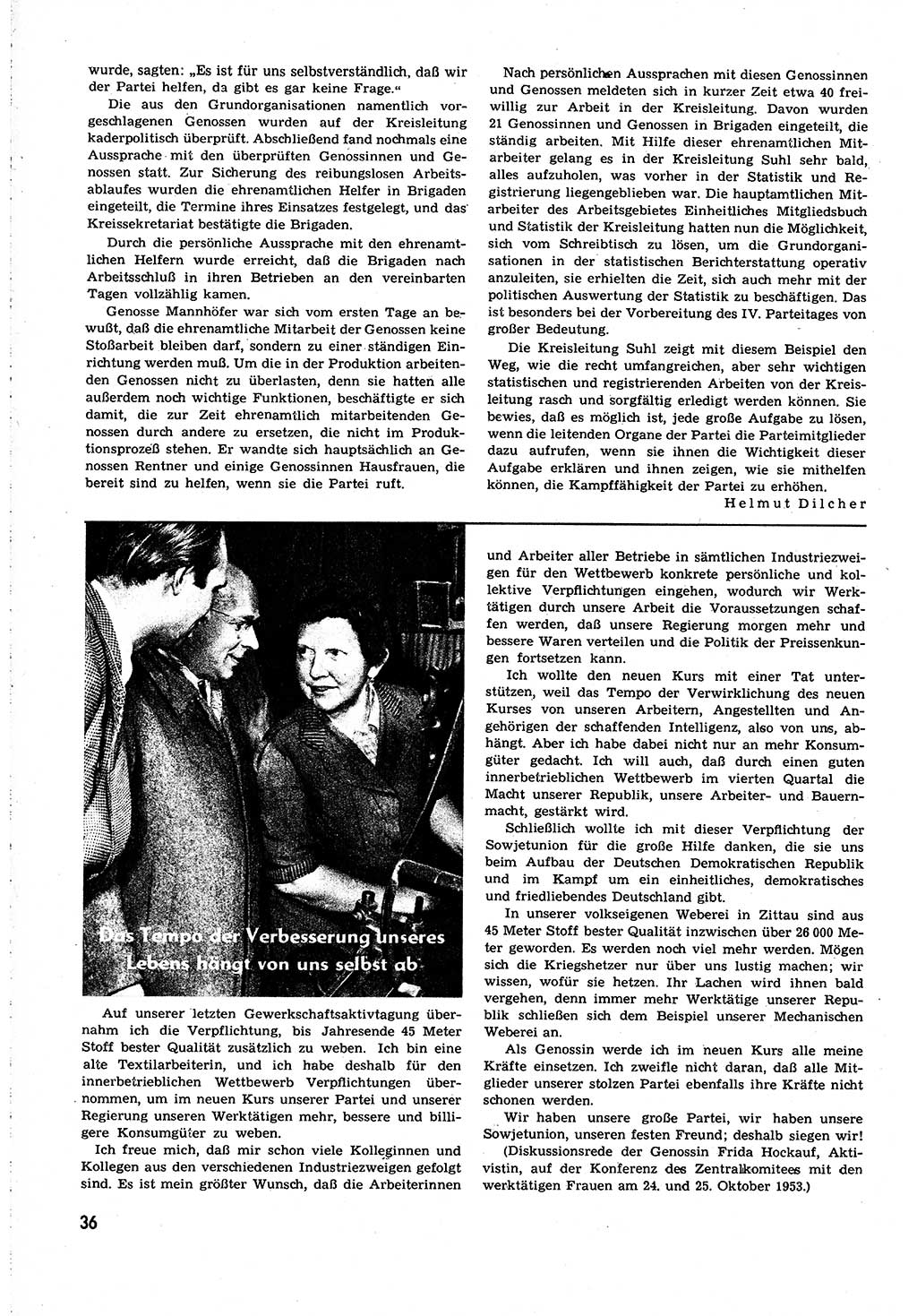 Neuer Weg (NW), Organ des Zentralkomitees (ZK) [Sozialistische Einheitspartei Deutschlands (SED)] für alle Parteiarbeiter, 8. Jahrgang [Deutsche Demokratische Republik (DDR)] 1953, Heft 21/36 (NW ZK SED DDR 1953, H. 21/36)