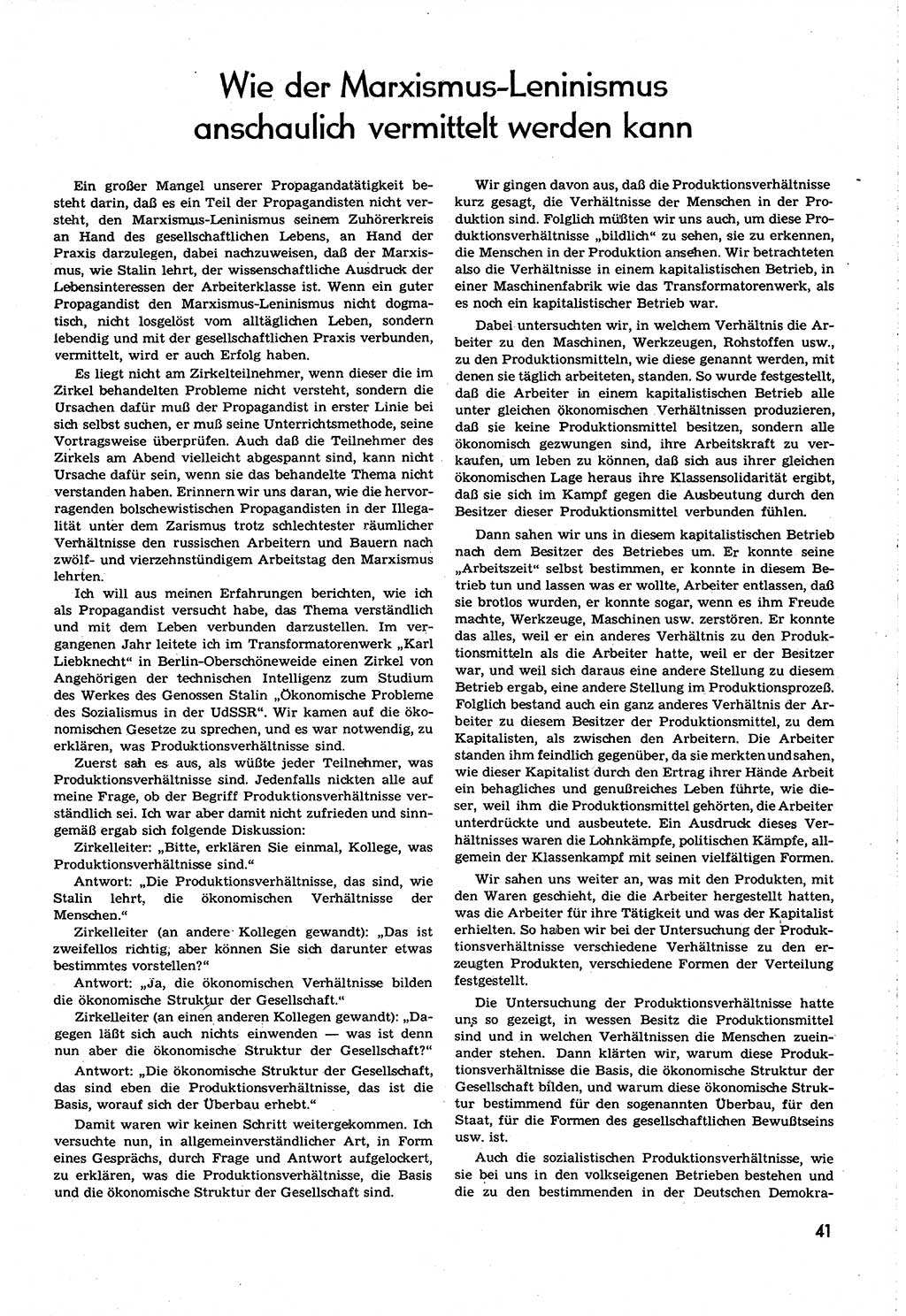Neuer Weg (NW), Organ des Zentralkomitees (ZK) [Sozialistische Einheitspartei Deutschlands (SED)] für alle Parteiarbeiter, 8. Jahrgang [Deutsche Demokratische Republik (DDR)] 1953, Heft 21/41 (NW ZK SED DDR 1953, H. 21/41)