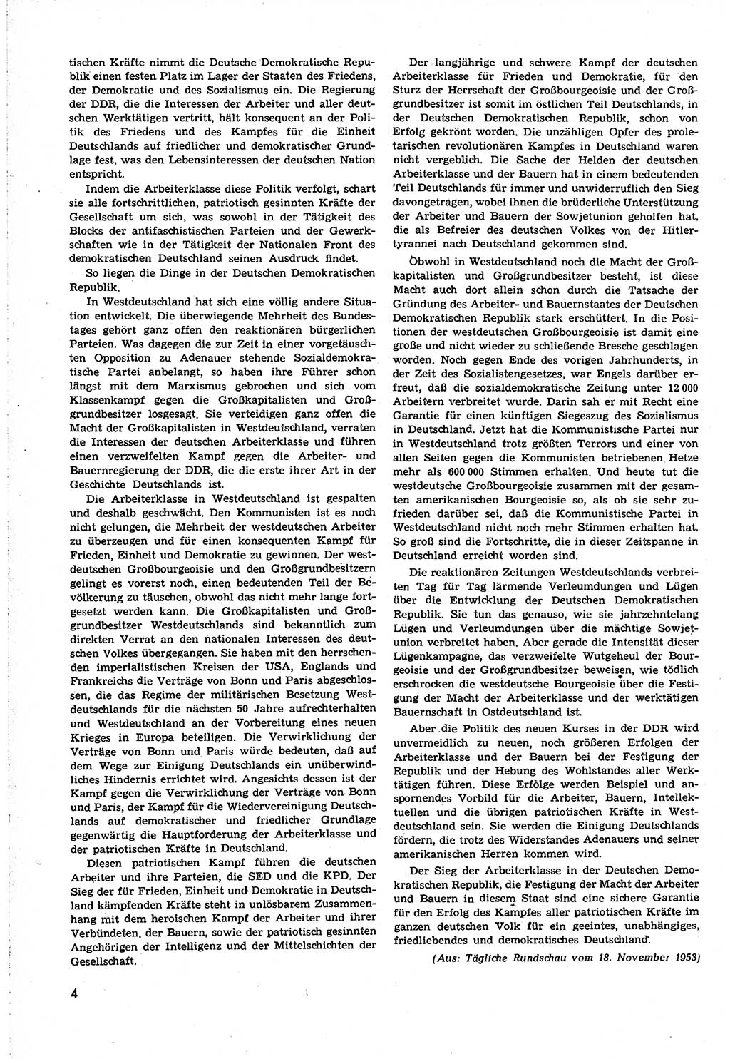 Neuer Weg (NW), Organ des Zentralkomitees (ZK) [Sozialistische Einheitspartei Deutschlands (SED)] für alle Parteiarbeiter, 8. Jahrgang [Deutsche Demokratische Republik (DDR)] 1953, Heft 22/4 (NW ZK SED DDR 1953, H. 22/4)