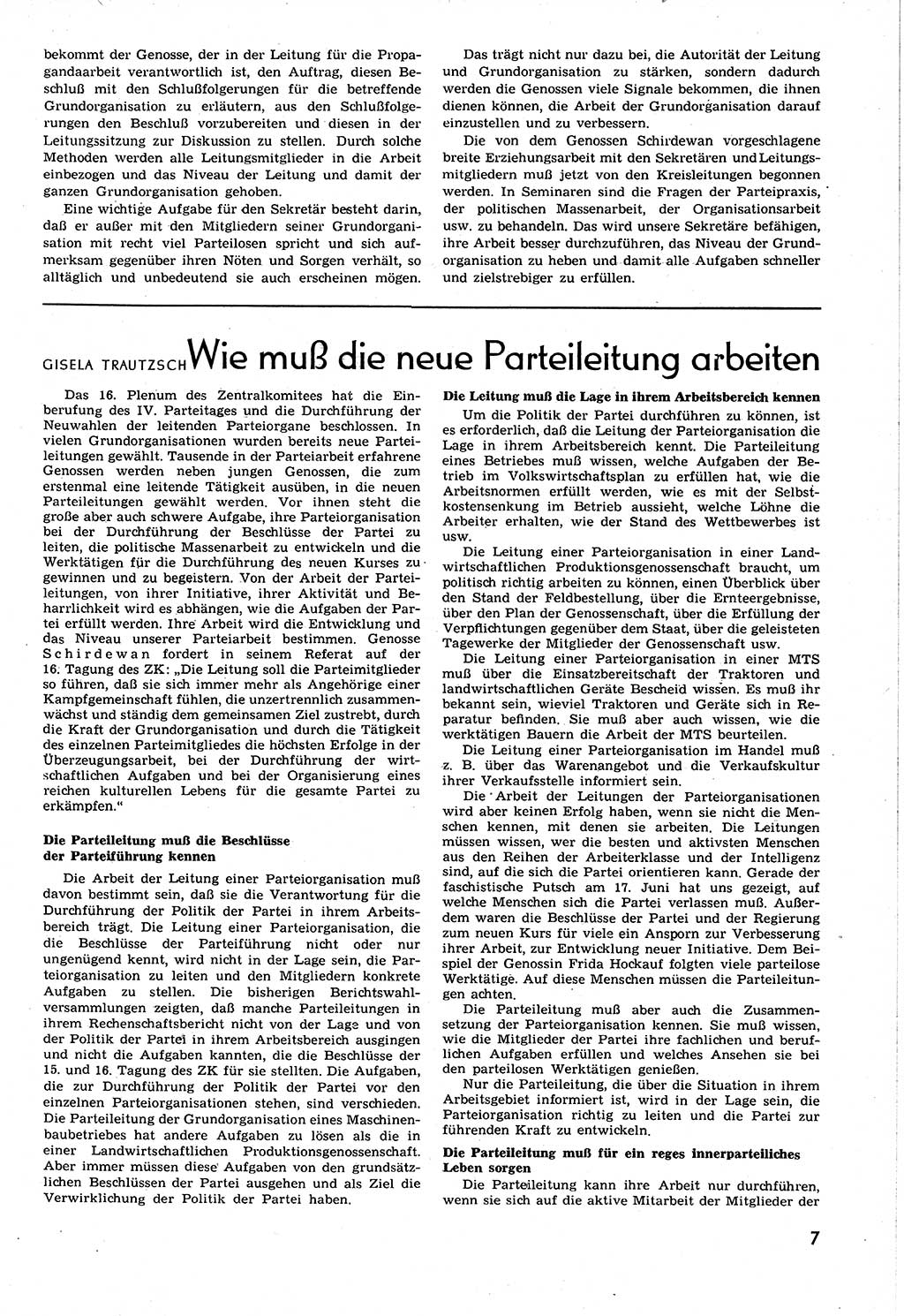 Neuer Weg (NW), Organ des Zentralkomitees (ZK) [Sozialistische Einheitspartei Deutschlands (SED)] für alle Parteiarbeiter, 8. Jahrgang [Deutsche Demokratische Republik (DDR)] 1953, Heft 22/7 (NW ZK SED DDR 1953, H. 22/7)