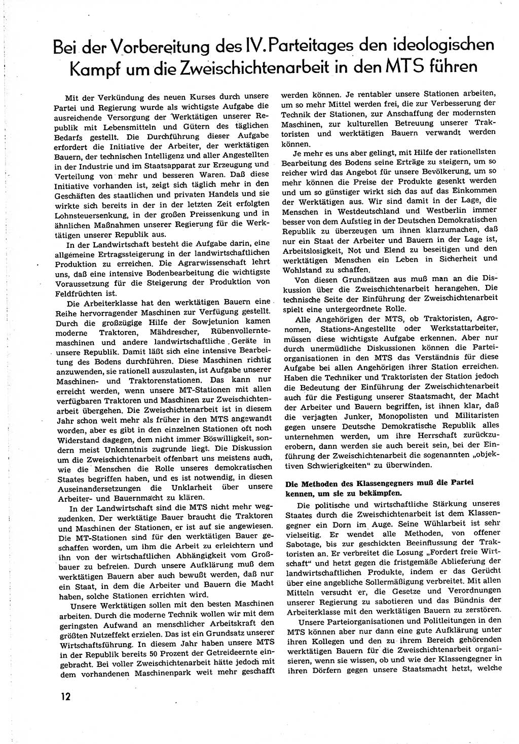 Neuer Weg (NW), Organ des Zentralkomitees (ZK) [Sozialistische Einheitspartei Deutschlands (SED)] für alle Parteiarbeiter, 8. Jahrgang [Deutsche Demokratische Republik (DDR)] 1953, Heft 22/12 (NW ZK SED DDR 1953, H. 22/12)