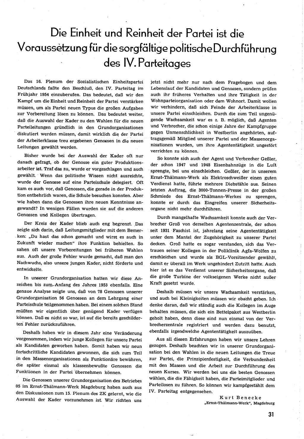 Neuer Weg (NW), Organ des Zentralkomitees (ZK) [Sozialistische Einheitspartei Deutschlands (SED)] für alle Parteiarbeiter, 8. Jahrgang [Deutsche Demokratische Republik (DDR)] 1953, Heft 22/31 (NW ZK SED DDR 1953, H. 22/31)