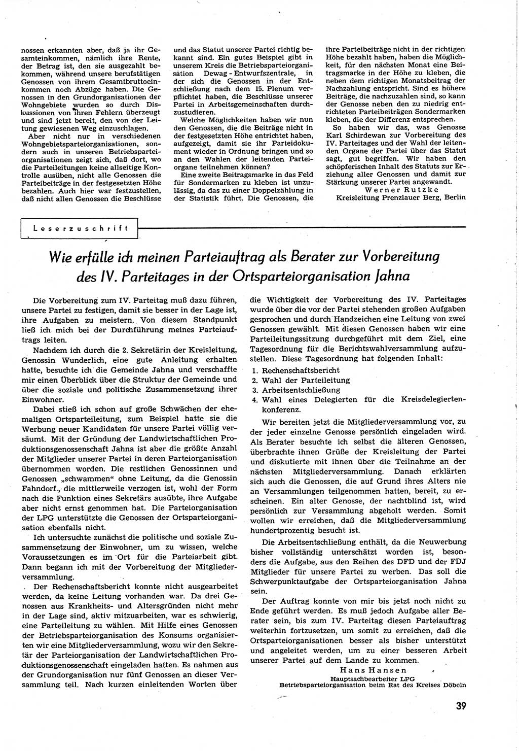 Neuer Weg (NW), Organ des Zentralkomitees (ZK) [Sozialistische Einheitspartei Deutschlands (SED)] für alle Parteiarbeiter, 8. Jahrgang [Deutsche Demokratische Republik (DDR)] 1953, Heft 22/39 (NW ZK SED DDR 1953, H. 22/39)