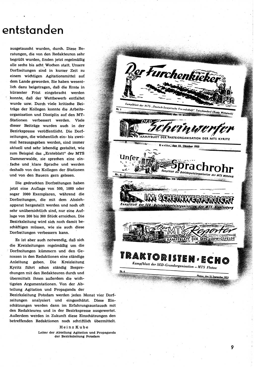 Neuer Weg (NW), Organ des Zentralkomitees (ZK) [Sozialistische Einheitspartei Deutschlands (SED)] für alle Parteiarbeiter, 8. Jahrgang [Deutsche Demokratische Republik (DDR)] 1953, Heft 23/9 (NW ZK SED DDR 1953, H. 23/9)