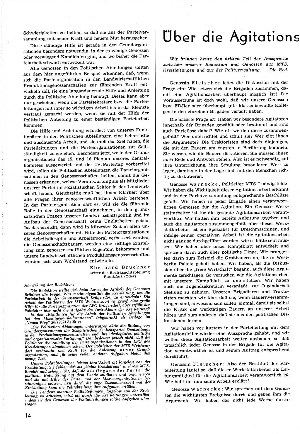 Neuer Weg (NW), Organ des Zentralkomitees (ZK) [Sozialistische Einheitspartei Deutschlands (SED)] für alle Parteiarbeiter, 8. Jahrgang [Deutsche Demokratische Republik (DDR)] 1953, Heft 23/14 (NW ZK SED DDR 1953, H. 23/14)