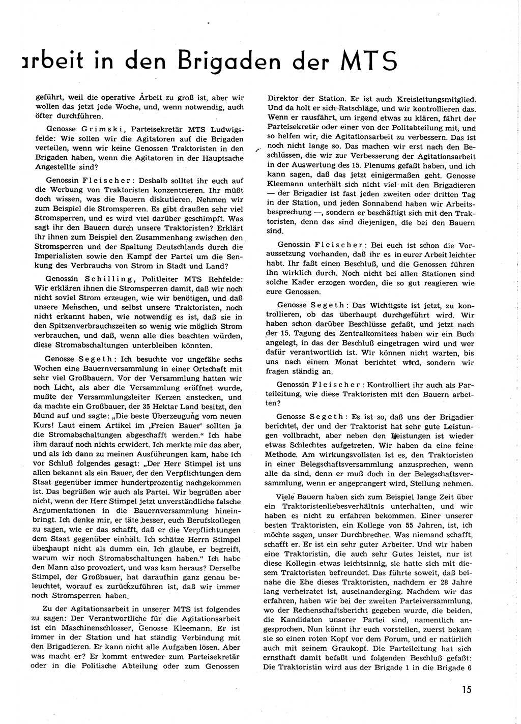 Neuer Weg (NW), Organ des Zentralkomitees (ZK) [Sozialistische Einheitspartei Deutschlands (SED)] für alle Parteiarbeiter, 8. Jahrgang [Deutsche Demokratische Republik (DDR)] 1953, Heft 23/15 (NW ZK SED DDR 1953, H. 23/15)