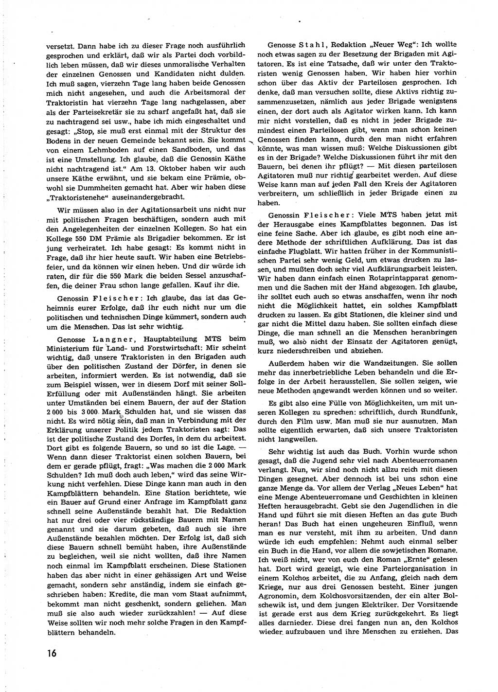 Neuer Weg (NW), Organ des Zentralkomitees (ZK) [Sozialistische Einheitspartei Deutschlands (SED)] für alle Parteiarbeiter, 8. Jahrgang [Deutsche Demokratische Republik (DDR)] 1953, Heft 23/16 (NW ZK SED DDR 1953, H. 23/16)