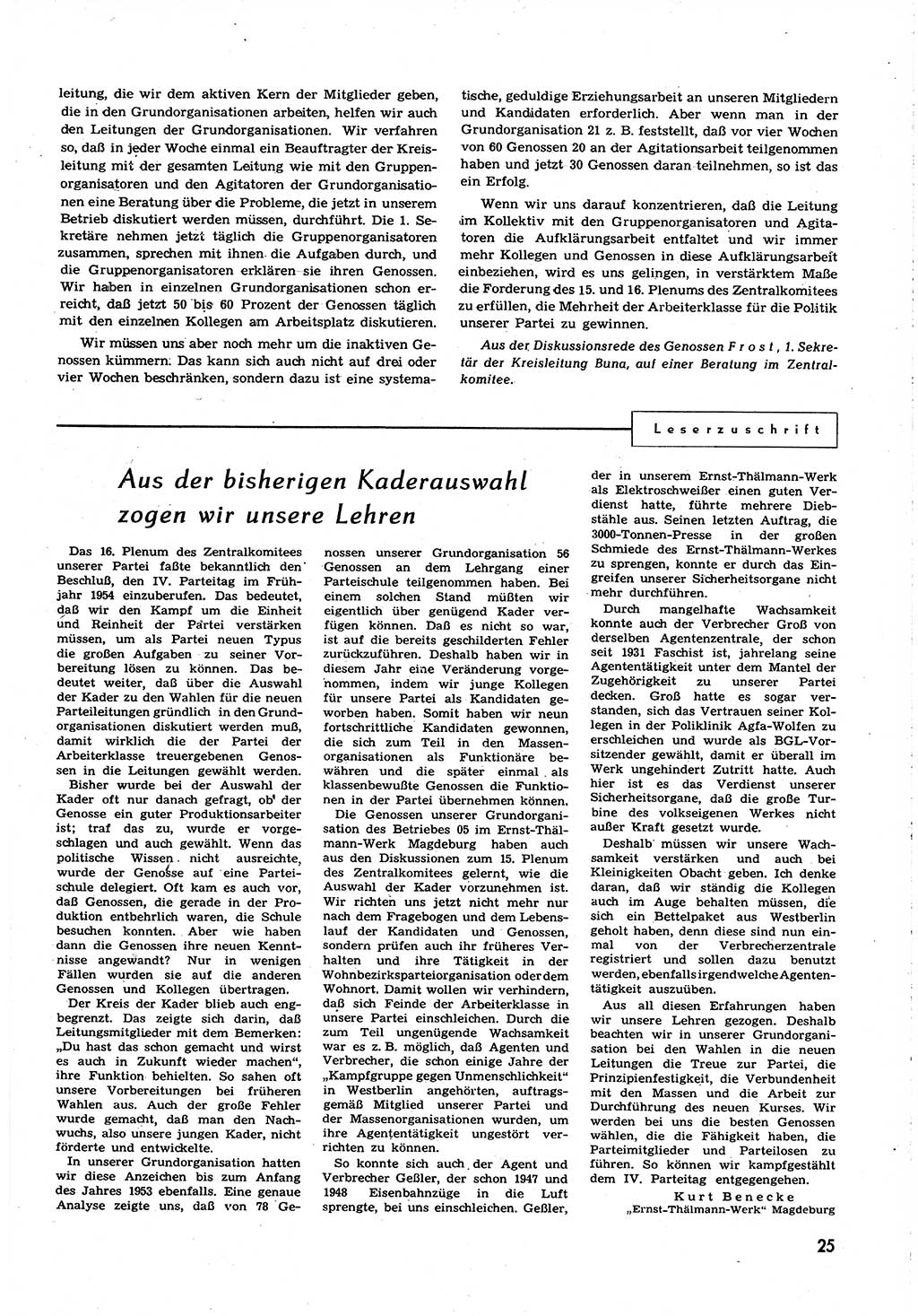 Neuer Weg (NW), Organ des Zentralkomitees (ZK) [Sozialistische Einheitspartei Deutschlands (SED)] für alle Parteiarbeiter, 8. Jahrgang [Deutsche Demokratische Republik (DDR)] 1953, Heft 23/25 (NW ZK SED DDR 1953, H. 23/25)