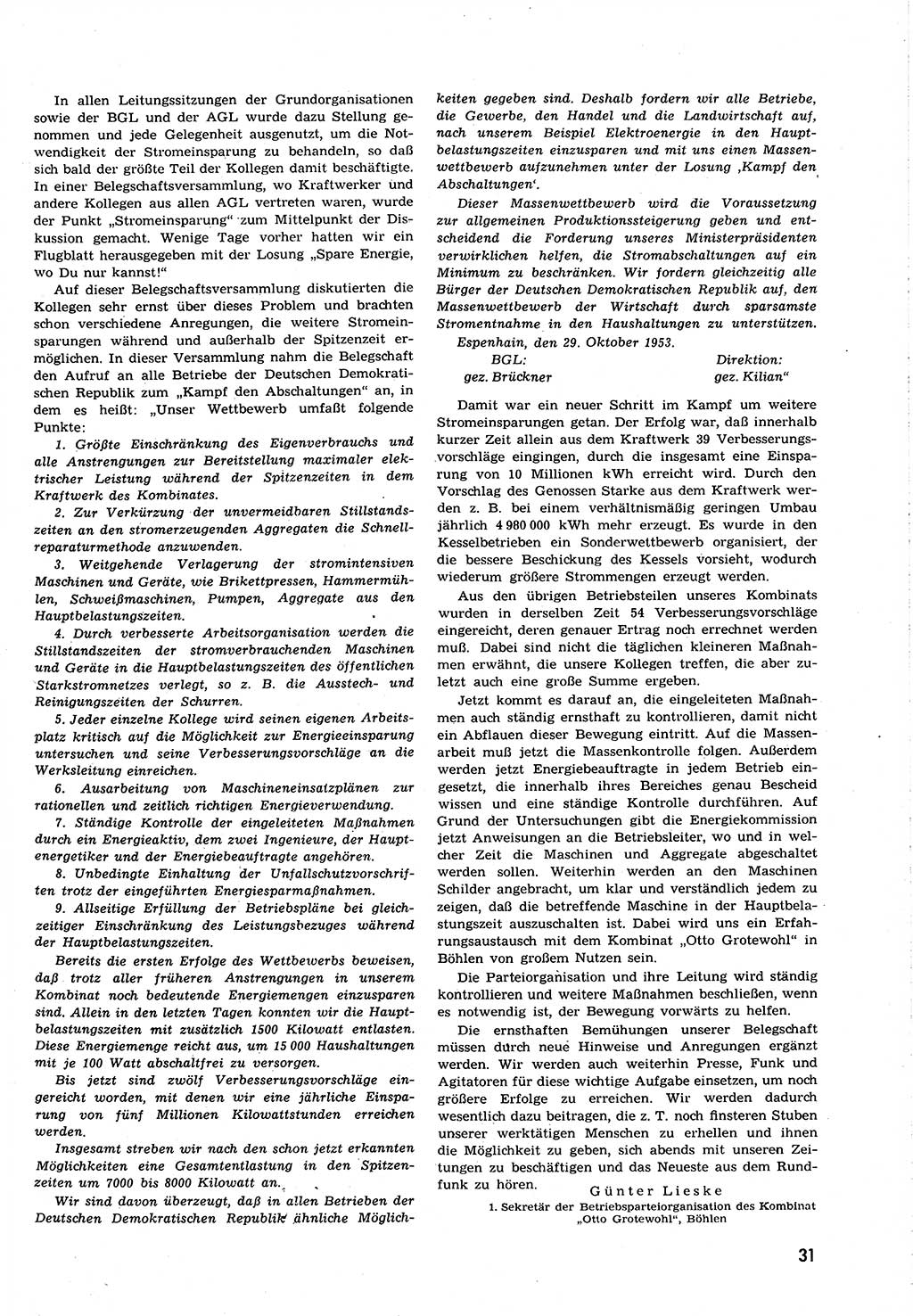Neuer Weg (NW), Organ des Zentralkomitees (ZK) [Sozialistische Einheitspartei Deutschlands (SED)] für alle Parteiarbeiter, 8. Jahrgang [Deutsche Demokratische Republik (DDR)] 1953, Heft 23/31 (NW ZK SED DDR 1953, H. 23/31)