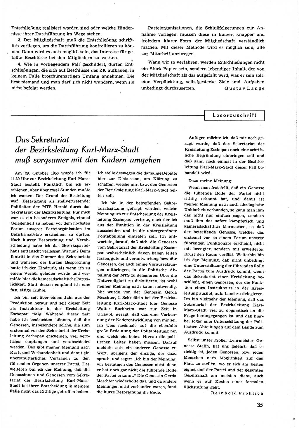 Neuer Weg (NW), Organ des Zentralkomitees (ZK) [Sozialistische Einheitspartei Deutschlands (SED)] für alle Parteiarbeiter, 8. Jahrgang [Deutsche Demokratische Republik (DDR)] 1953, Heft 23/35 (NW ZK SED DDR 1953, H. 23/35)