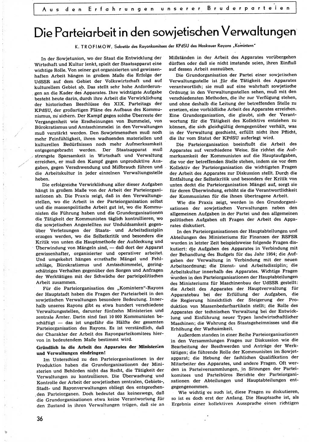 Neuer Weg (NW), Organ des Zentralkomitees (ZK) [Sozialistische Einheitspartei Deutschlands (SED)] für alle Parteiarbeiter, 8. Jahrgang [Deutsche Demokratische Republik (DDR)] 1953, Heft 23/36 (NW ZK SED DDR 1953, H. 23/36)