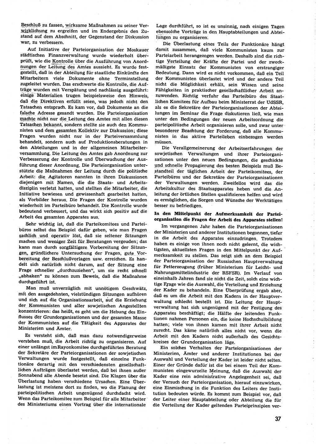 Neuer Weg (NW), Organ des Zentralkomitees (ZK) [Sozialistische Einheitspartei Deutschlands (SED)] für alle Parteiarbeiter, 8. Jahrgang [Deutsche Demokratische Republik (DDR)] 1953, Heft 23/37 (NW ZK SED DDR 1953, H. 23/37)