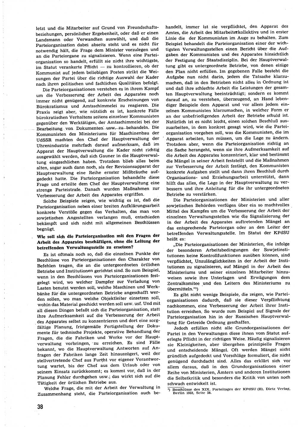 Neuer Weg (NW), Organ des Zentralkomitees (ZK) [Sozialistische Einheitspartei Deutschlands (SED)] für alle Parteiarbeiter, 8. Jahrgang [Deutsche Demokratische Republik (DDR)] 1953, Heft 23/38 (NW ZK SED DDR 1953, H. 23/38)
