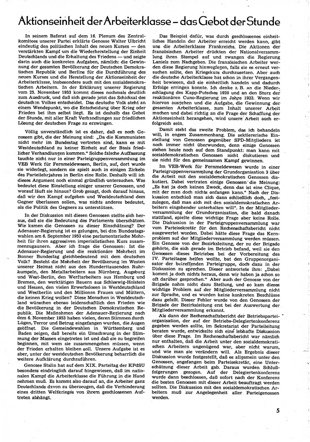 Neuer Weg (NW), Organ des Zentralkomitees (ZK) [Sozialistische Einheitspartei Deutschlands (SED)] für alle Parteiarbeiter, 8. Jahrgang [Deutsche Demokratische Republik (DDR)] 1953, Heft 24/5 (NW ZK SED DDR 1953, H. 24/5)