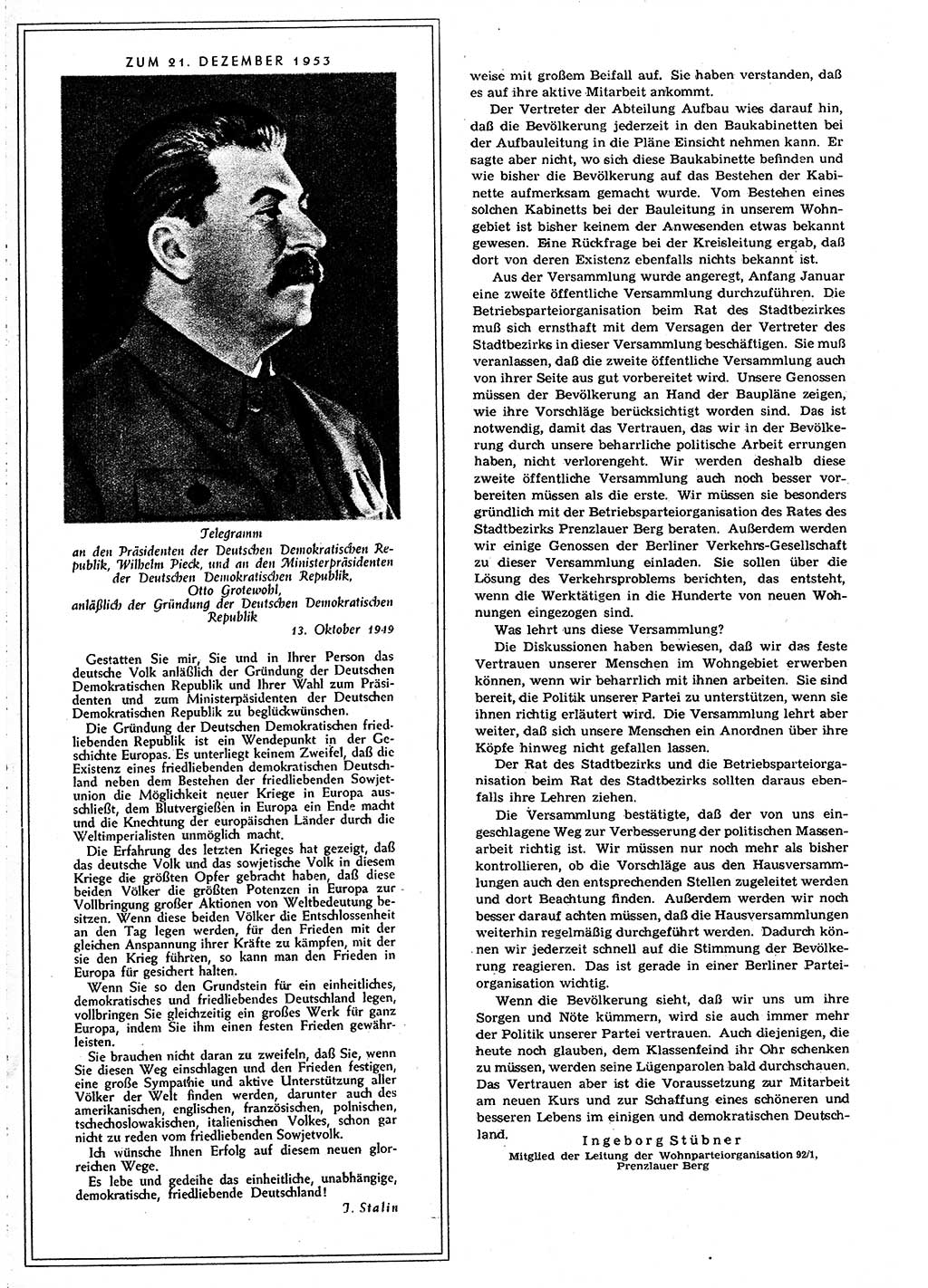 Neuer Weg (NW), Organ des Zentralkomitees (ZK) [Sozialistische Einheitspartei Deutschlands (SED)] für alle Parteiarbeiter, 8. Jahrgang [Deutsche Demokratische Republik (DDR)] 1953, Heft 24/8 (NW ZK SED DDR 1953, H. 24/8)