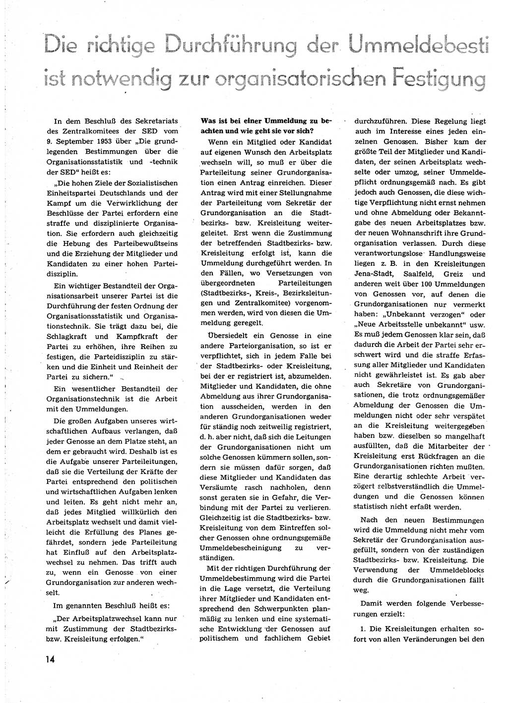 Neuer Weg (NW), Organ des Zentralkomitees (ZK) [Sozialistische Einheitspartei Deutschlands (SED)] für alle Parteiarbeiter, 8. Jahrgang [Deutsche Demokratische Republik (DDR)] 1953, Heft 24/14 (NW ZK SED DDR 1953, H. 24/14)