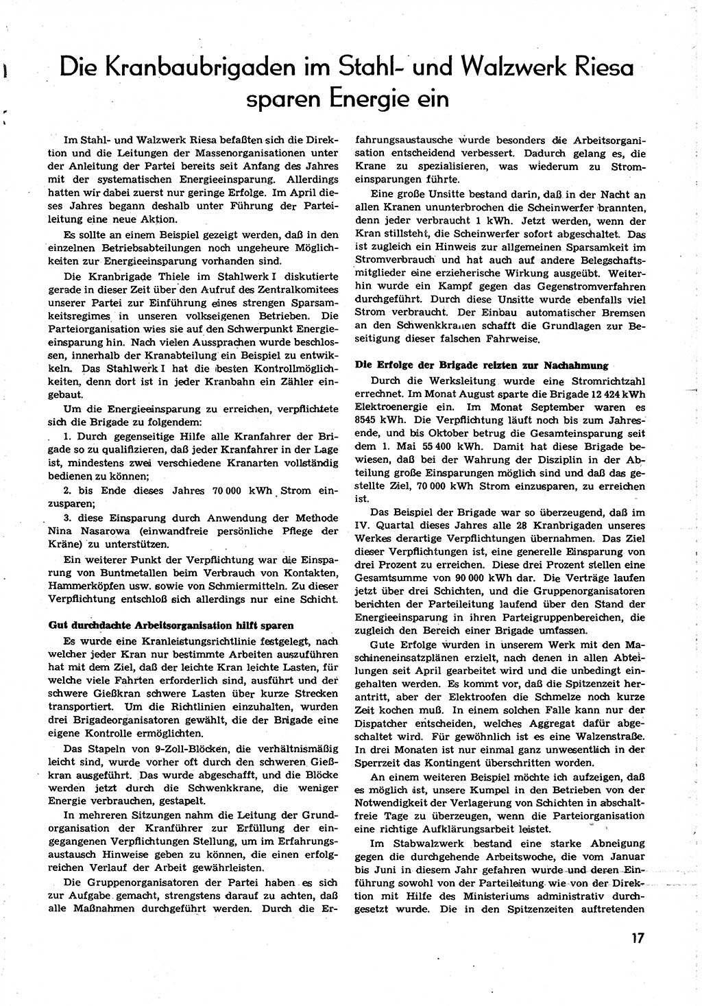 Neuer Weg (NW), Organ des Zentralkomitees (ZK) [Sozialistische Einheitspartei Deutschlands (SED)] für alle Parteiarbeiter, 8. Jahrgang [Deutsche Demokratische Republik (DDR)] 1953, Heft 24/17 (NW ZK SED DDR 1953, H. 24/17)