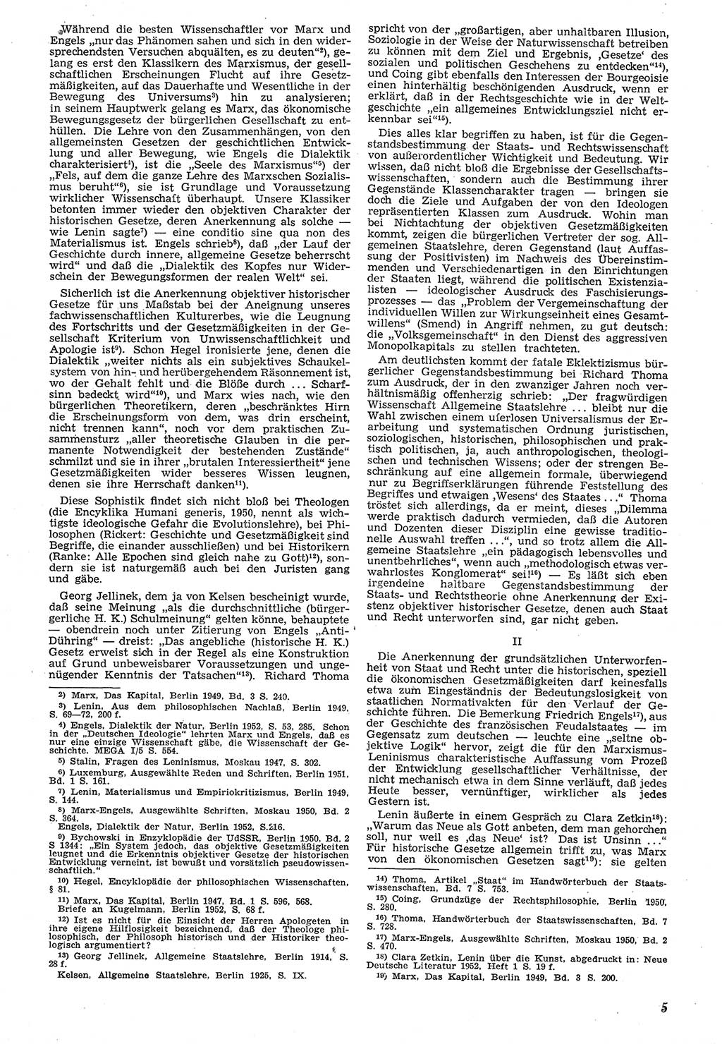 Neue Justiz (NJ), Zeitschrift für Recht und Rechtswissenschaft [Deutsche Demokratische Republik (DDR)], 7. Jahrgang 1953, Seite 5 (NJ DDR 1953, S. 5)