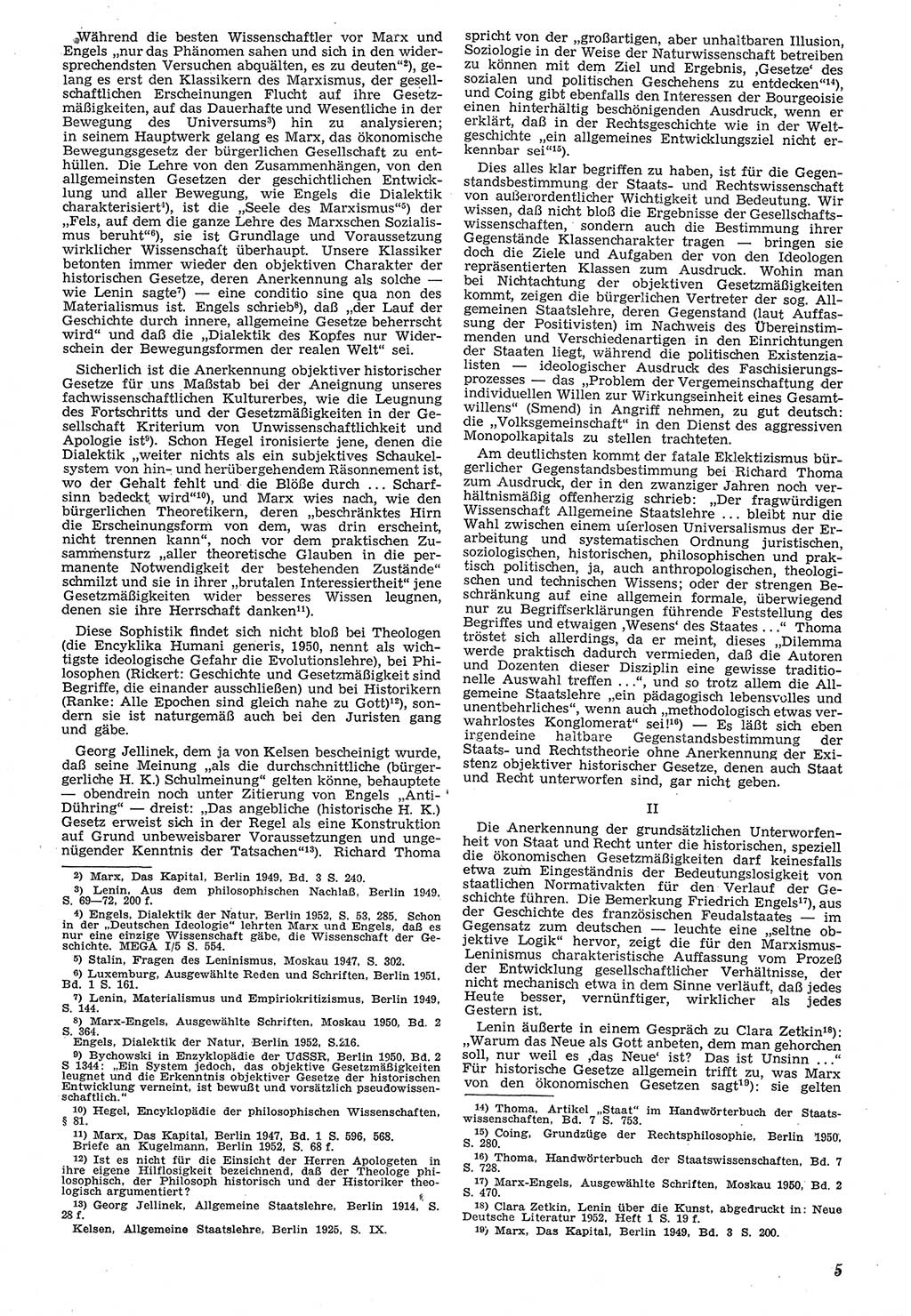 Neue Justiz (NJ), Zeitschrift für Recht und Rechtswissenschaft [Deutsche Demokratische Republik (DDR)], 7. Jahrgang 1953, Seite 5 (NJ DDR 1953, S. 5)