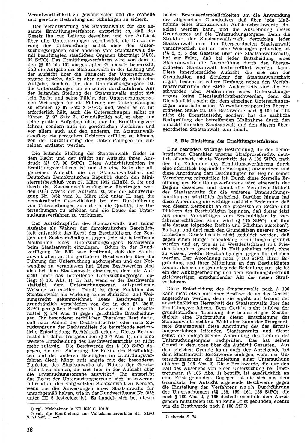 Neue Justiz (NJ), Zeitschrift für Recht und Rechtswissenschaft [Deutsche Demokratische Republik (DDR)], 7. Jahrgang 1953, Seite 12 (NJ DDR 1953, S. 12)