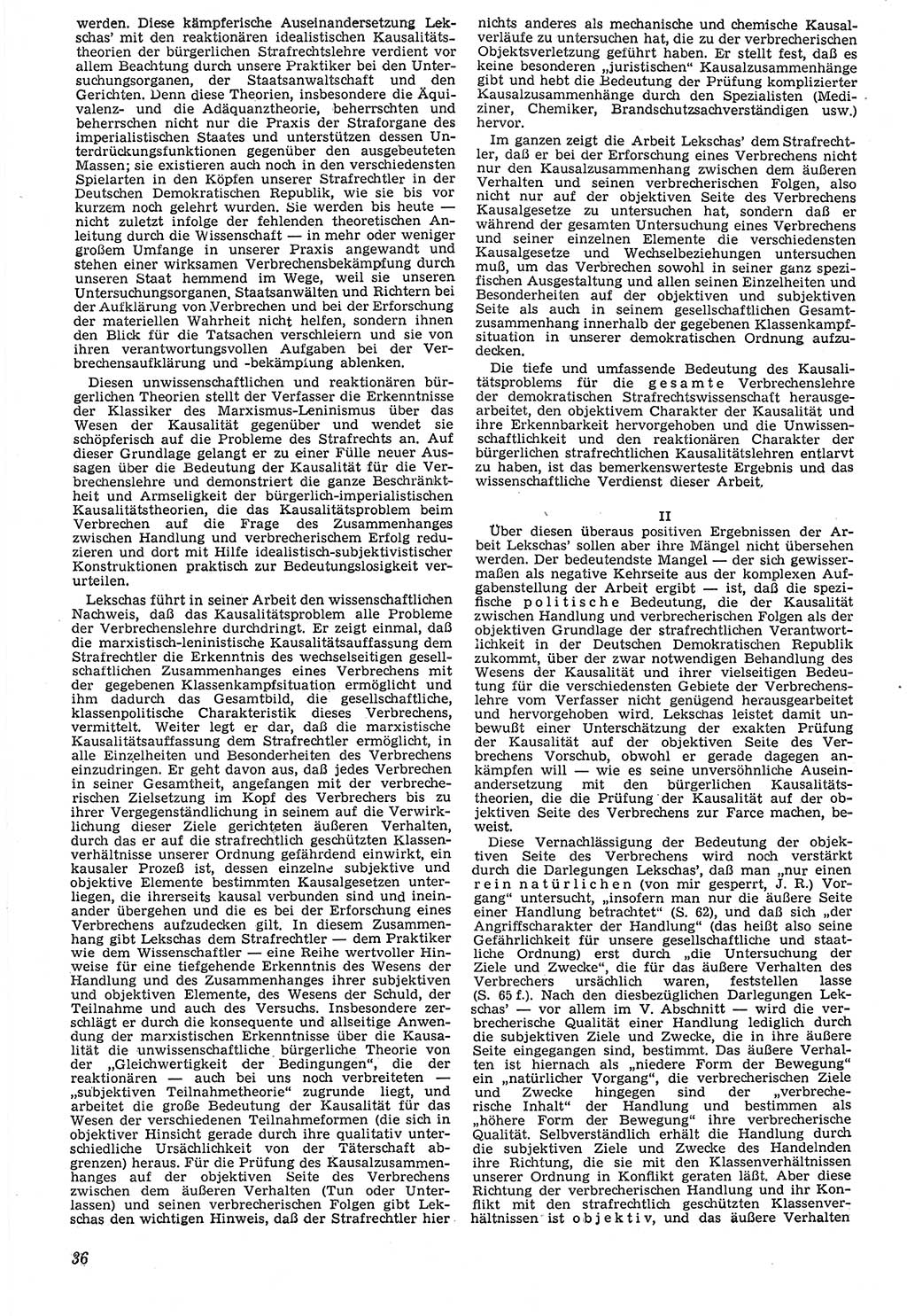 Neue Justiz (NJ), Zeitschrift für Recht und Rechtswissenschaft [Deutsche Demokratische Republik (DDR)], 7. Jahrgang 1953, Seite 36 (NJ DDR 1953, S. 36)