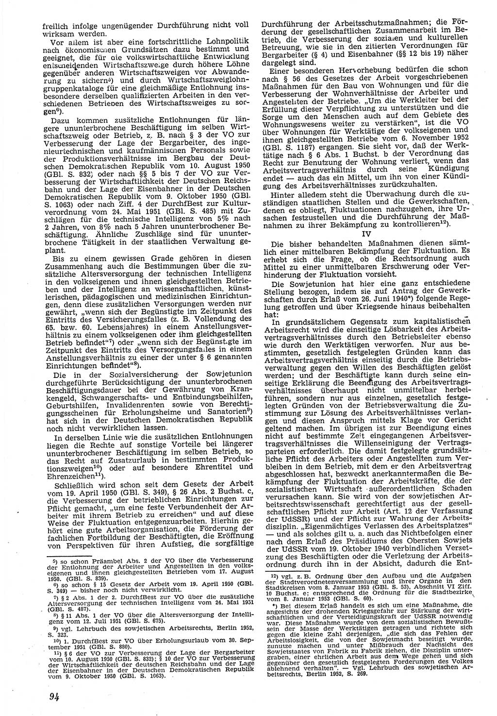 Neue Justiz (NJ), Zeitschrift für Recht und Rechtswissenschaft [Deutsche Demokratische Republik (DDR)], 7. Jahrgang 1953, Seite 94 (NJ DDR 1953, S. 94)