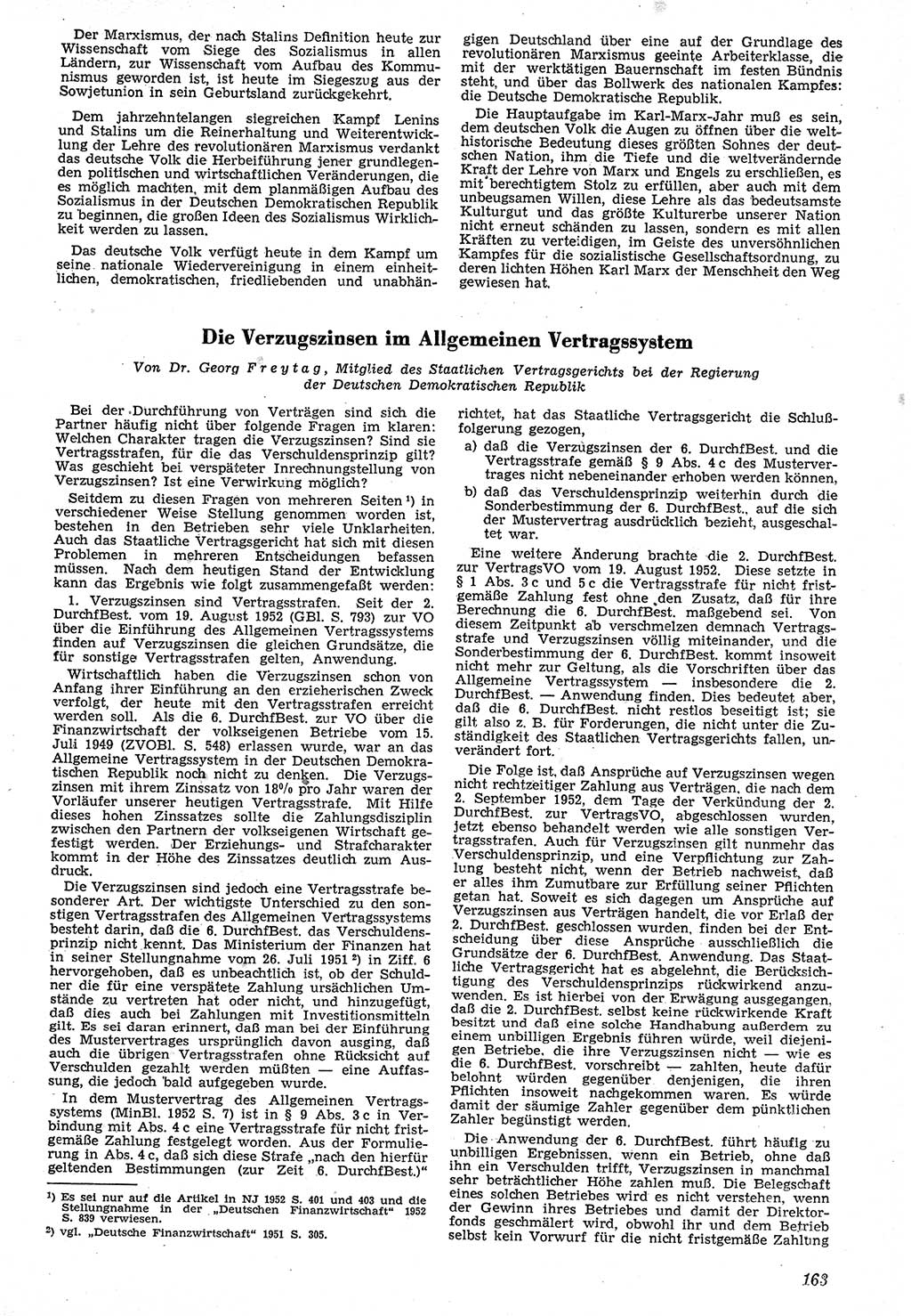 Neue Justiz (NJ), Zeitschrift für Recht und Rechtswissenschaft [Deutsche Demokratische Republik (DDR)], 7. Jahrgang 1953, Seite 163 (NJ DDR 1953, S. 163)