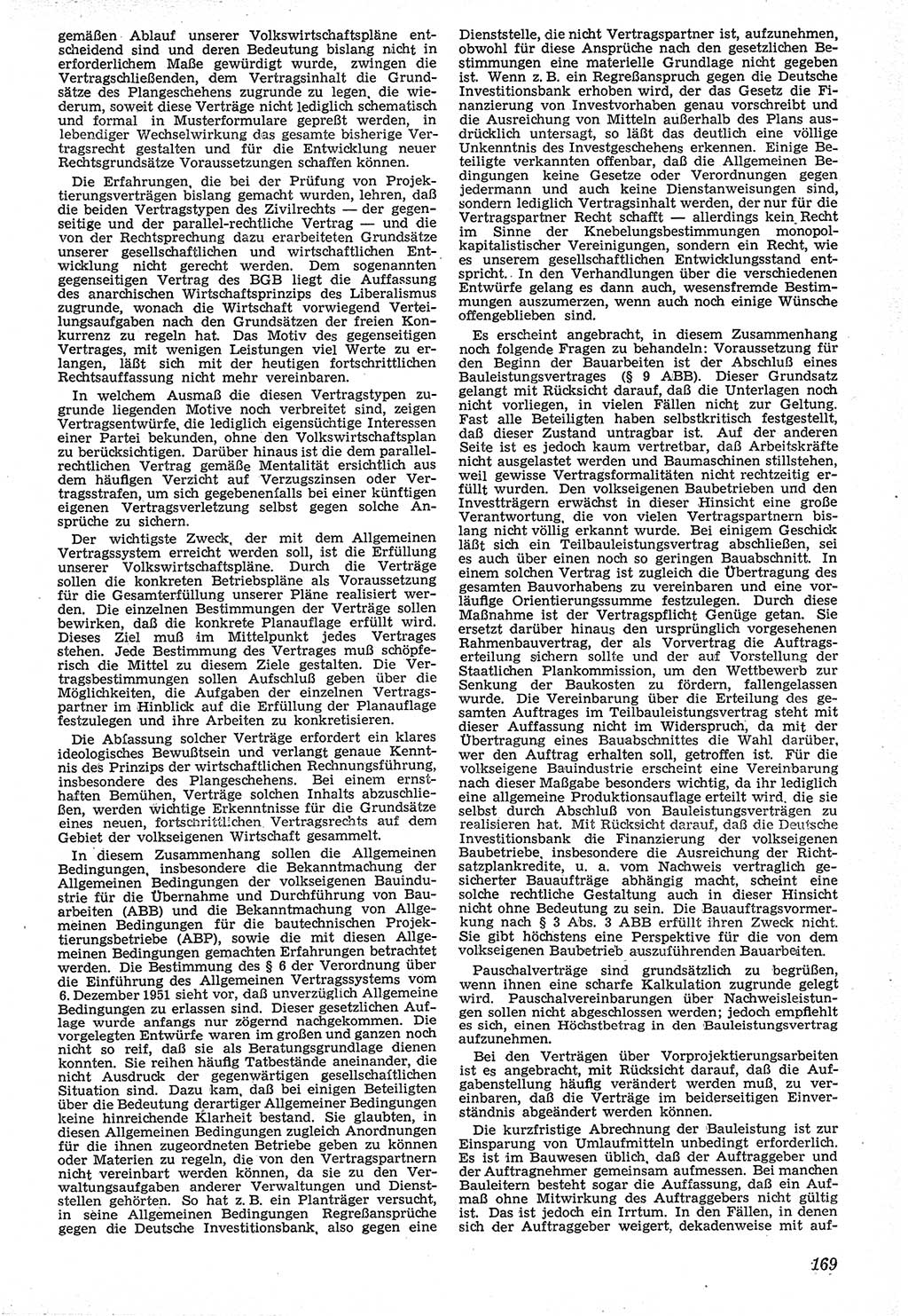 Neue Justiz (NJ), Zeitschrift für Recht und Rechtswissenschaft [Deutsche Demokratische Republik (DDR)], 7. Jahrgang 1953, Seite 169 (NJ DDR 1953, S. 169)