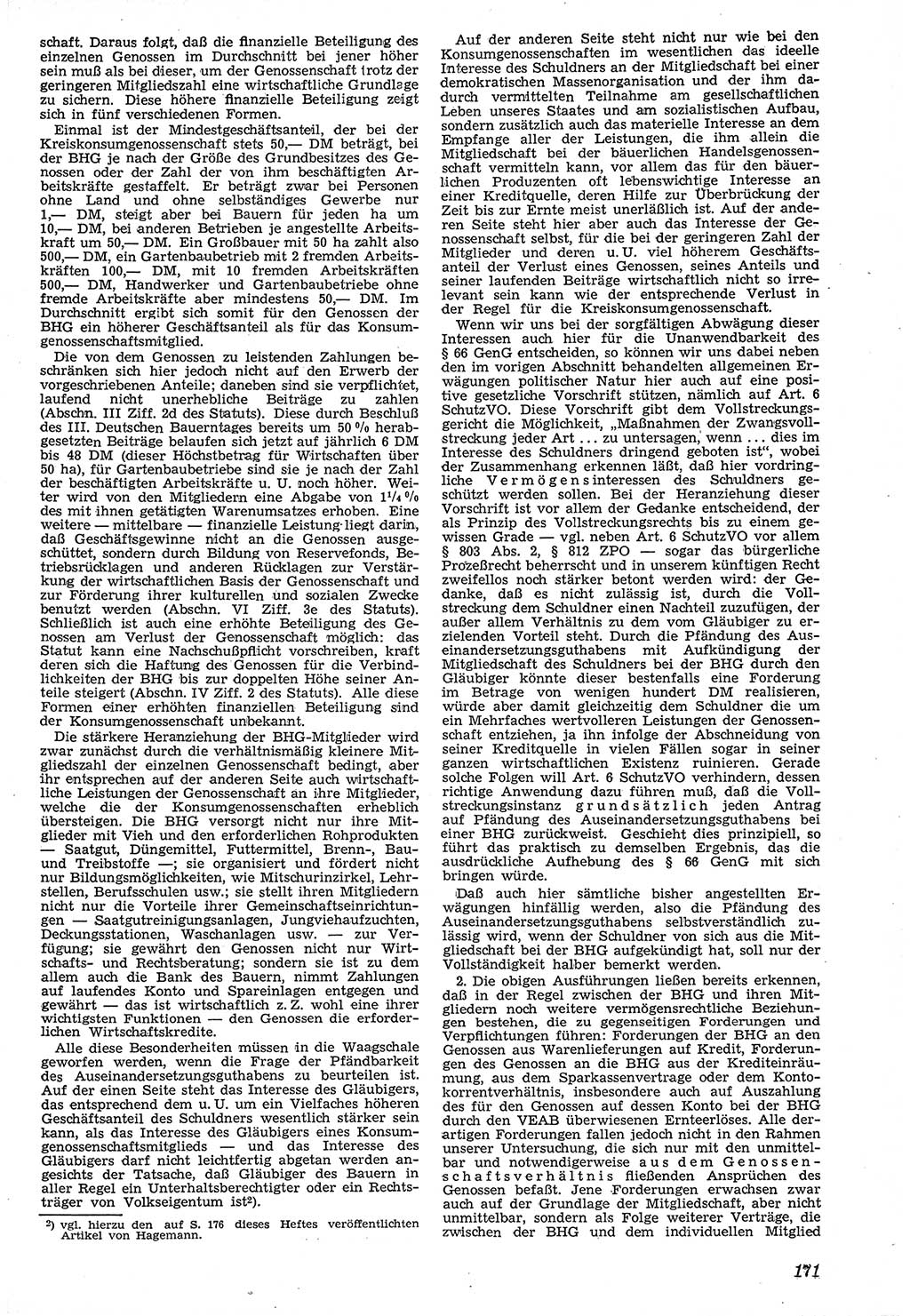 Neue Justiz (NJ), Zeitschrift für Recht und Rechtswissenschaft [Deutsche Demokratische Republik (DDR)], 7. Jahrgang 1953, Seite 171 (NJ DDR 1953, S. 171)